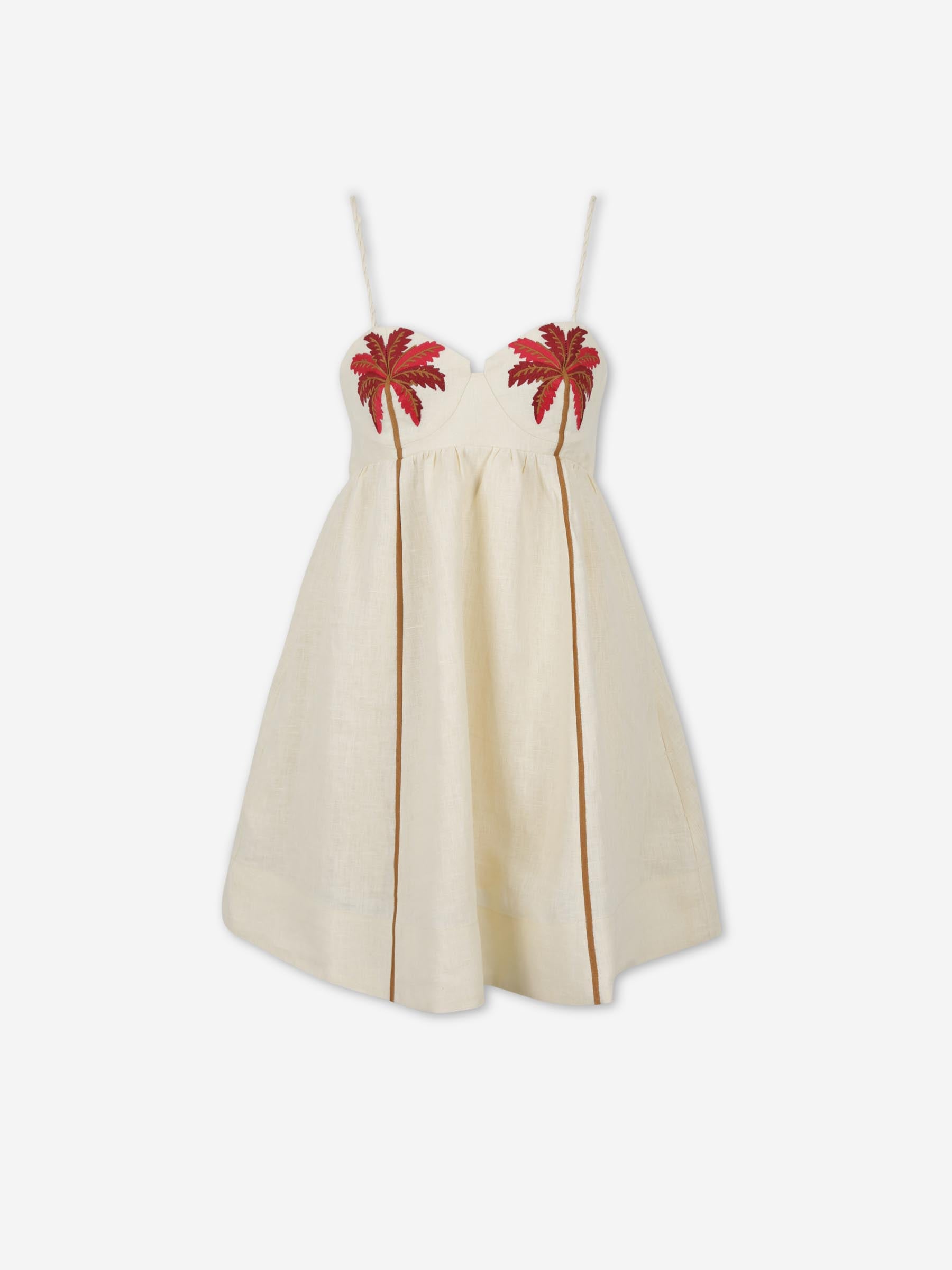 Farm Rio Coconut Tree Mini Dress Mujer 731-006134 01 Farm Rio Coconut Tree Mini Dress Mujer 731-006134 01