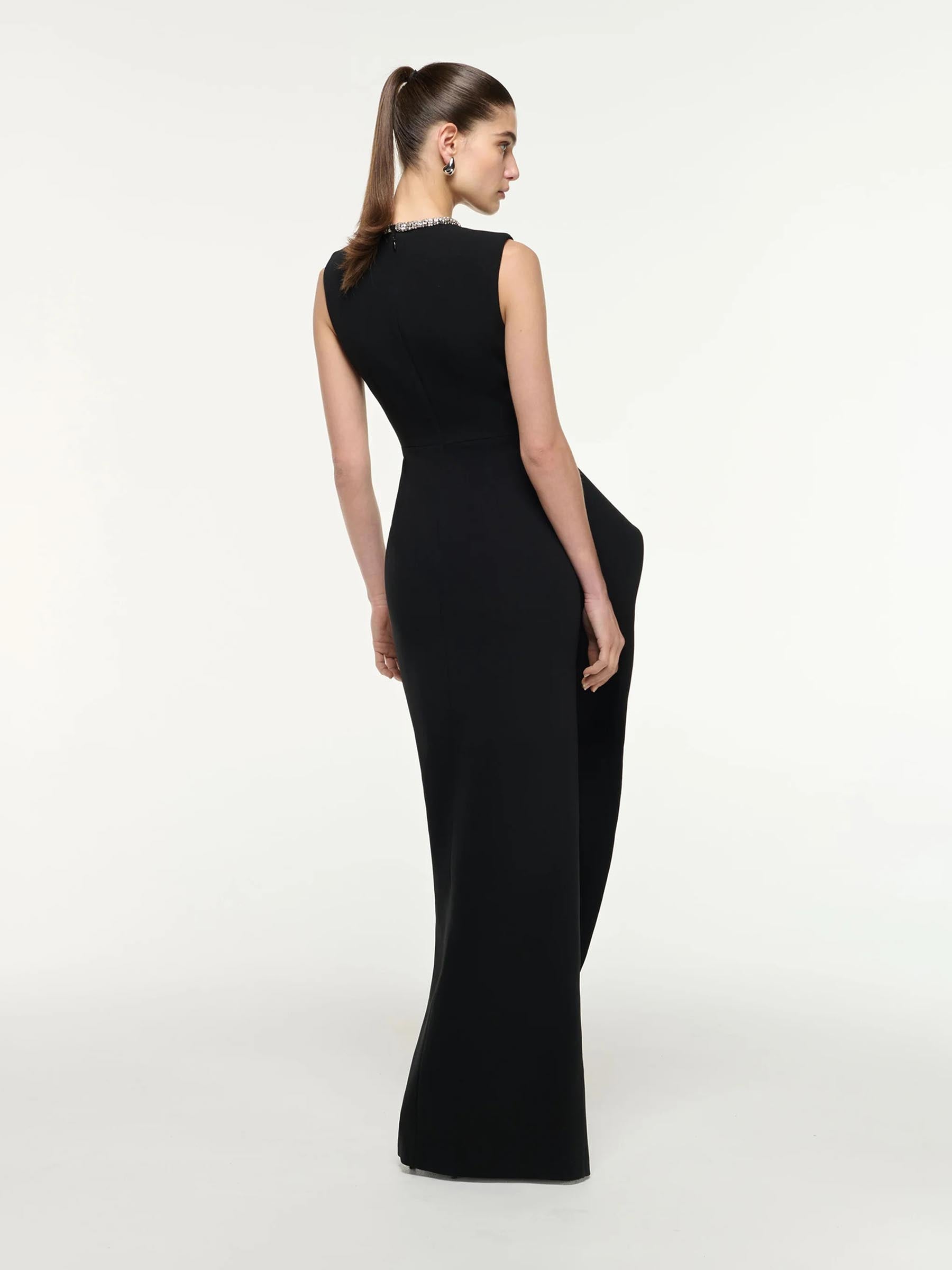 Roland Mouret Mujer Barcelona Vestido Maxi Drapeado color Negro sku 732-001569 01 - Foto 4