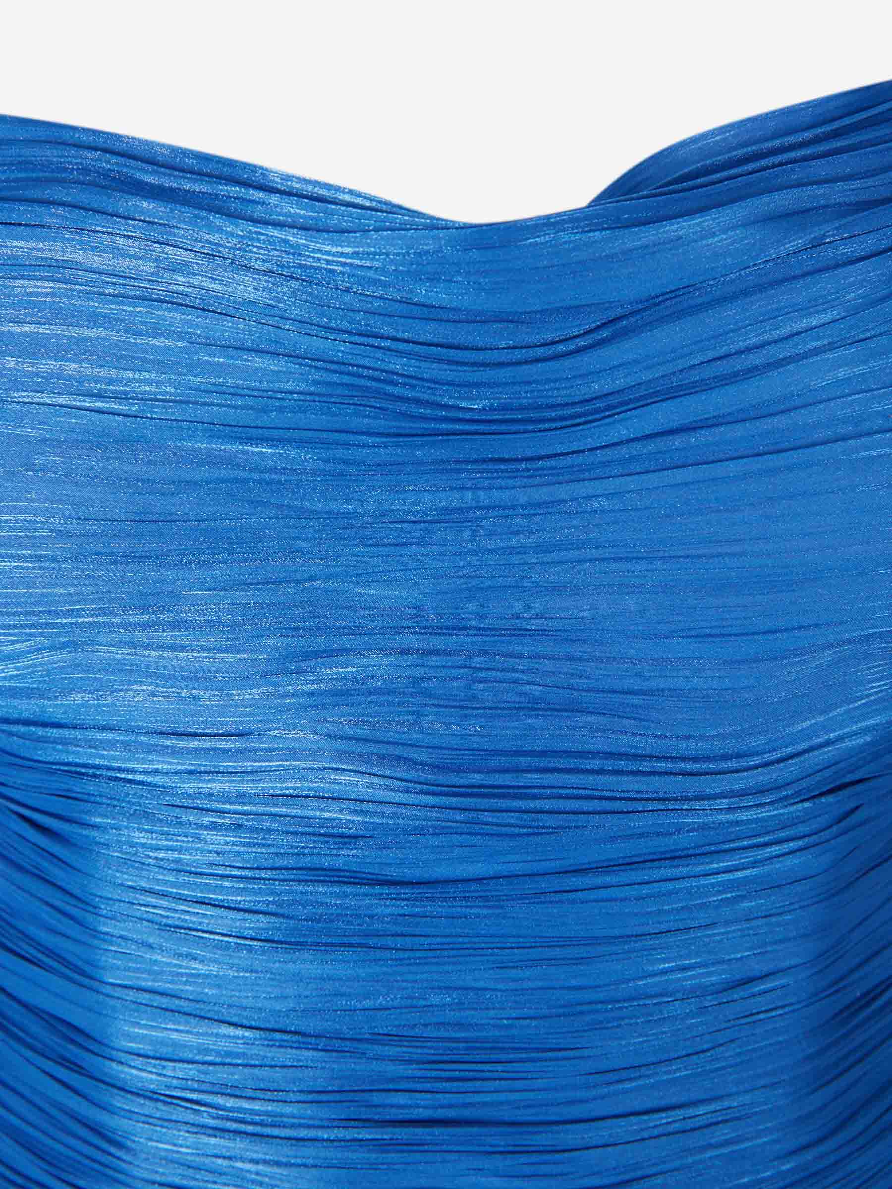 Marmar Halim Mujer Barcelona Vestido Maxi Plisado color Azul sku 732-001615 01 - Foto 3