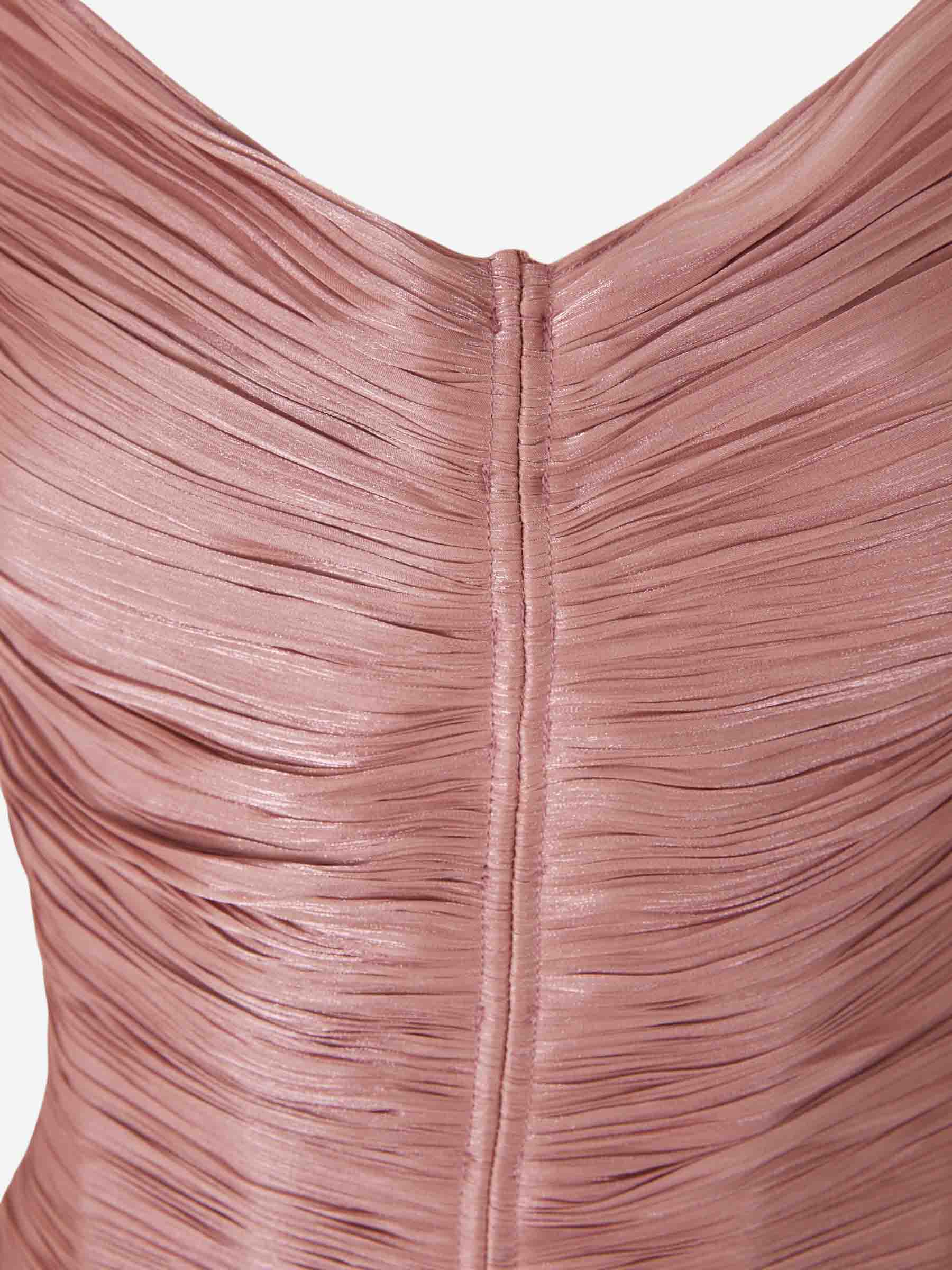 Marmar Halim Mujer Barcelona Vestido Maxi Drapeado color Rosa Envejecido sku 732-001618 01 - Foto 3