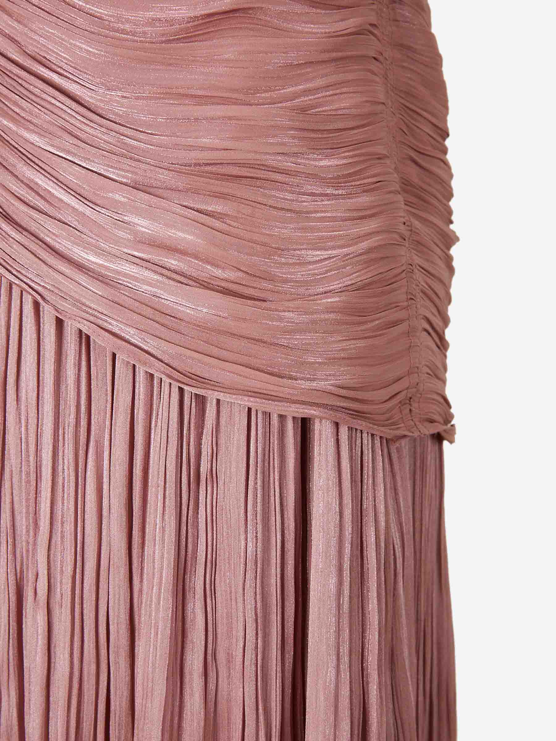 Marmar Halim Mujer Barcelona Vestido Maxi Drapeado color Rosa Envejecido sku 732-001618 01 - Foto 4