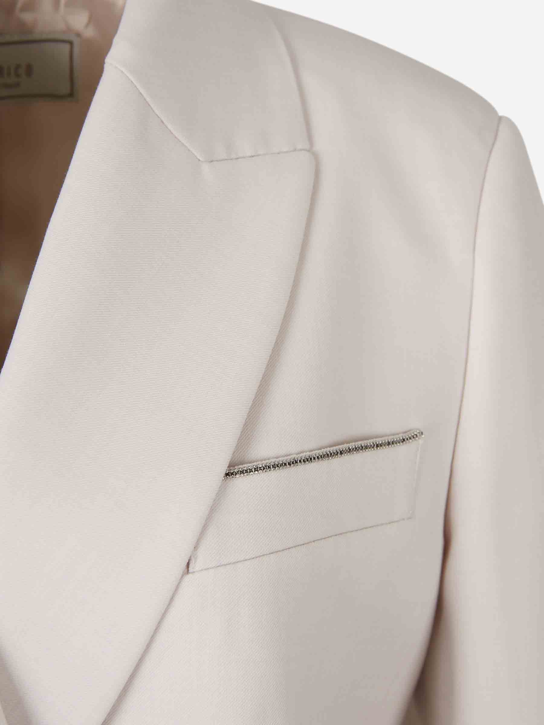 Peserico Mujer Barcelona Blazer Cruzado Lana color Rosa Palo sku 741-002242 01 - Foto 3