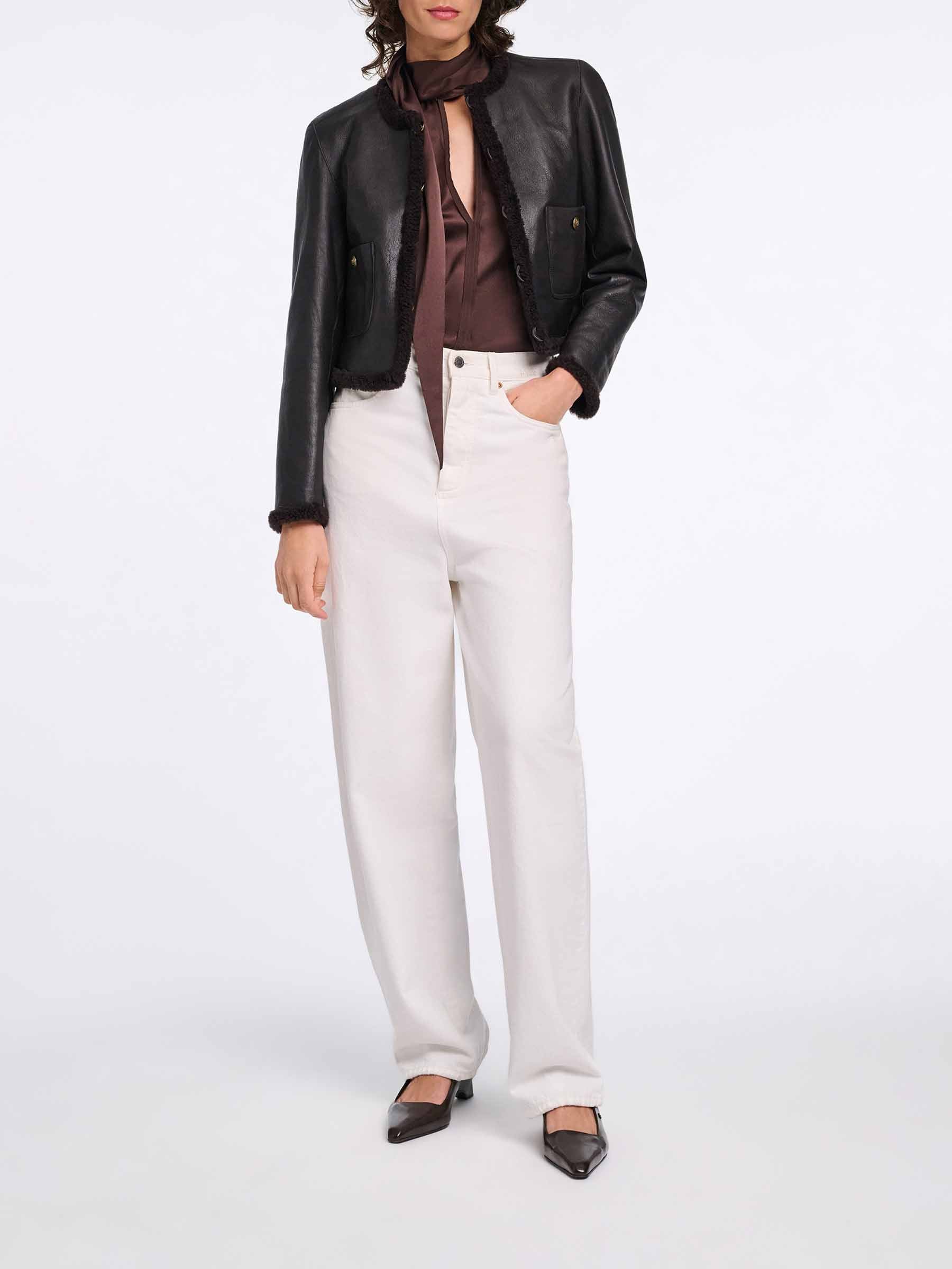 Dorothee Schumacher Mujer Barcelona Chaqueta Reversible Piel color Marrón Oscuro sku 741-002260 01 - Foto 3