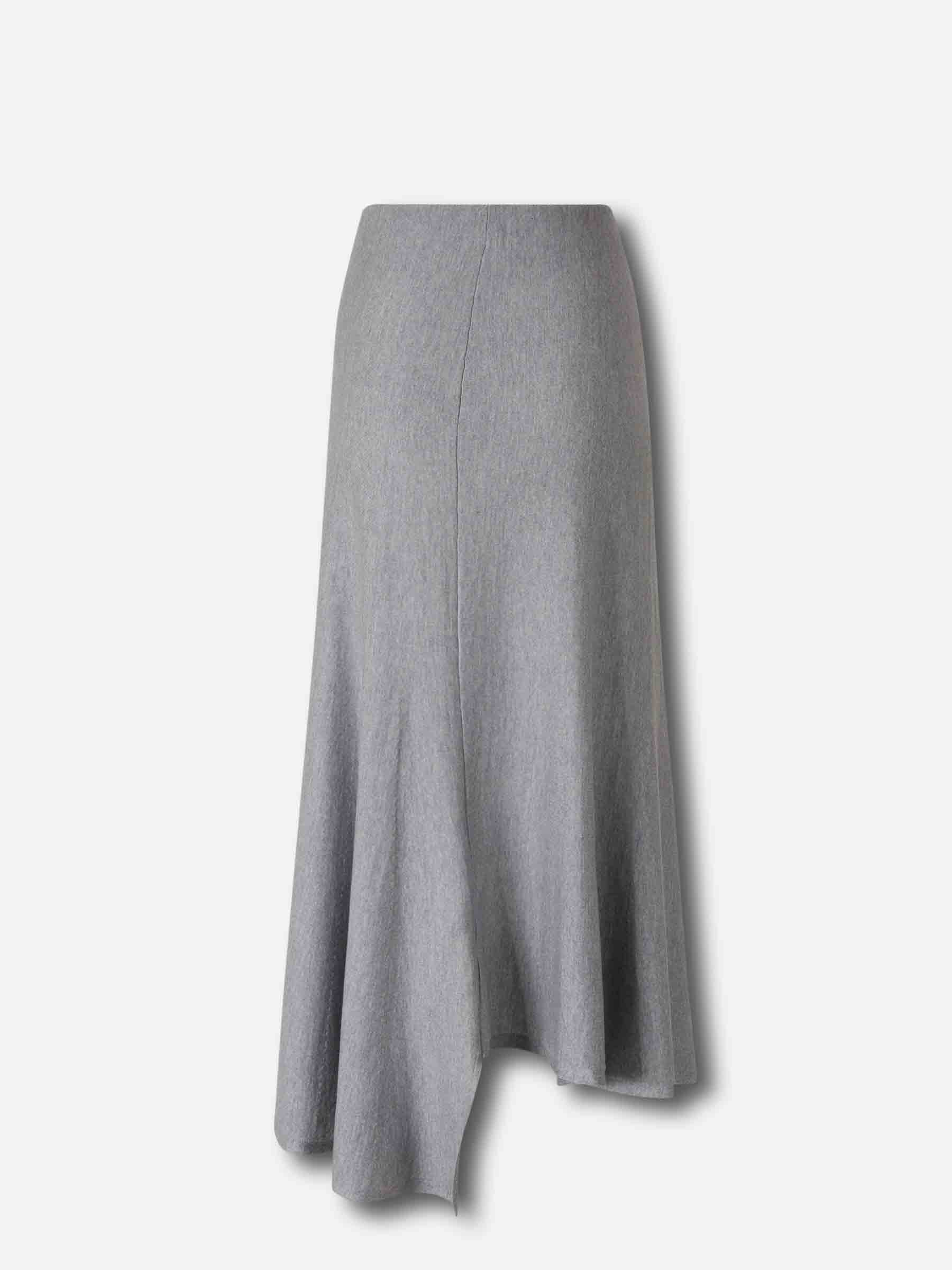 Khaite Mujer Barcelona Falda Midi Asimétrica color Gris Piedra sku 750-001656 01 - Foto 3
