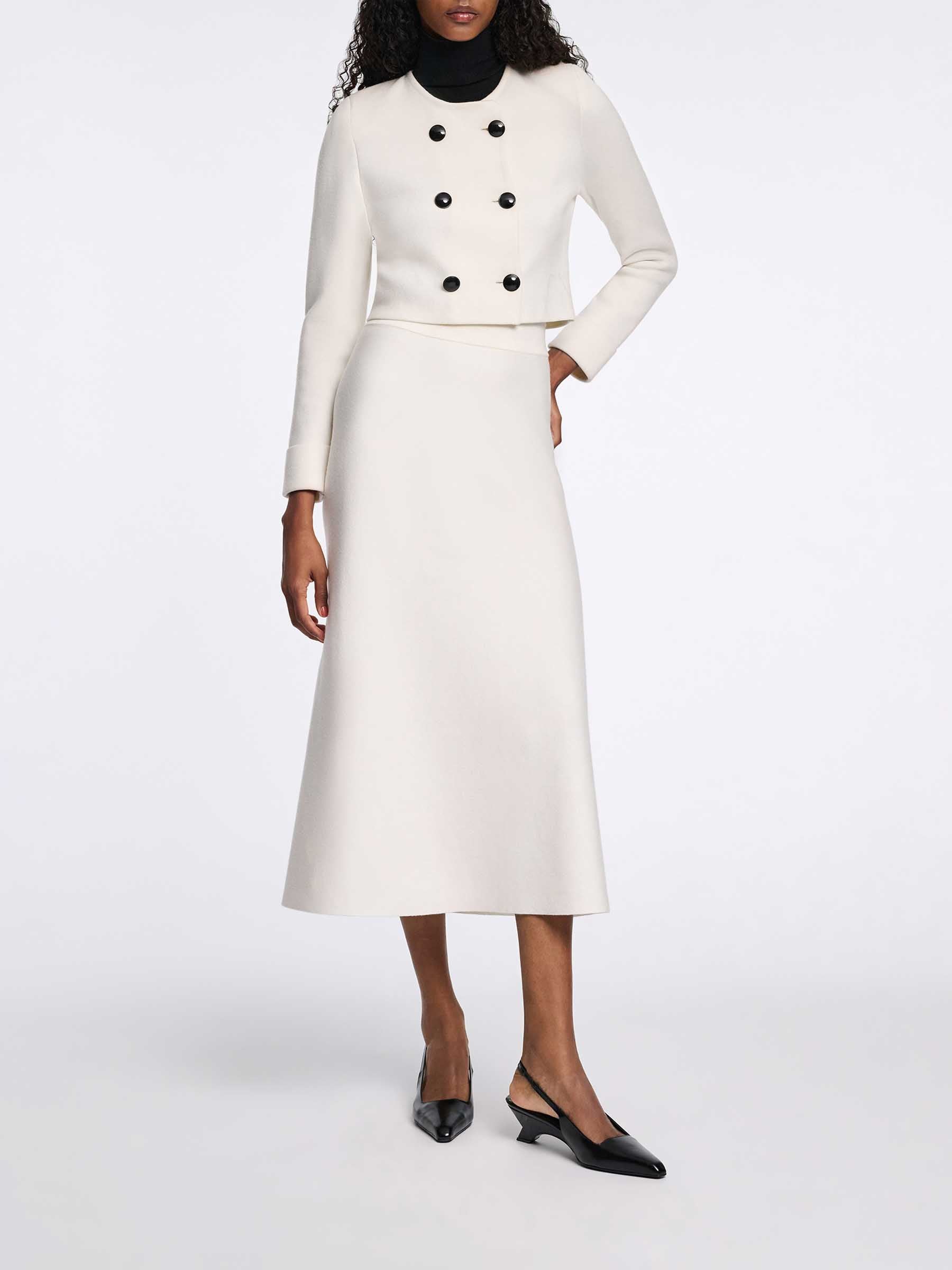 Dorothee Schumacher Mujer Barcelona Falda Midi Lana color Blanco sku 750-001664 01 - Foto 2