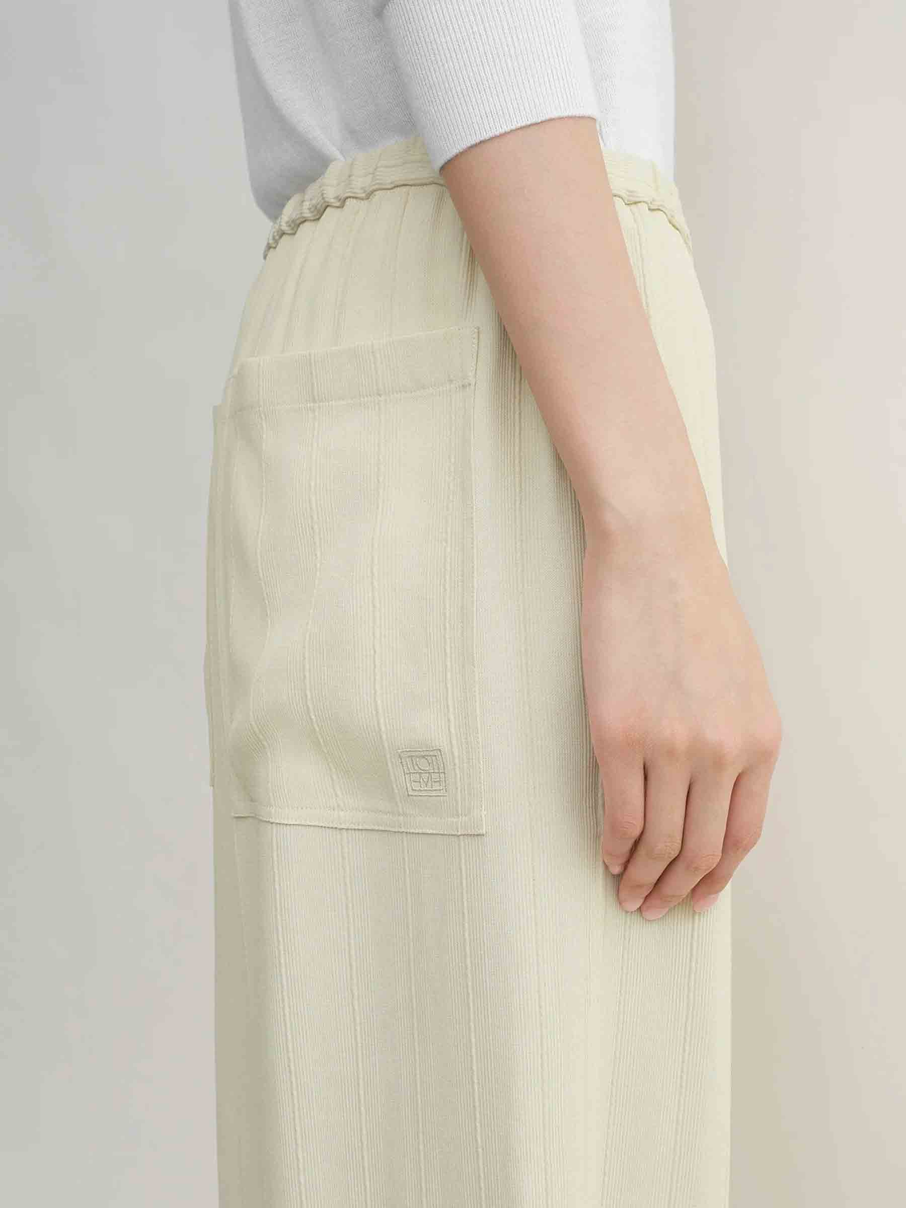 TOTEME Mujer Barcelona Pantalones Rayas Lino color Crema sku 761-003772 01 - Foto 4