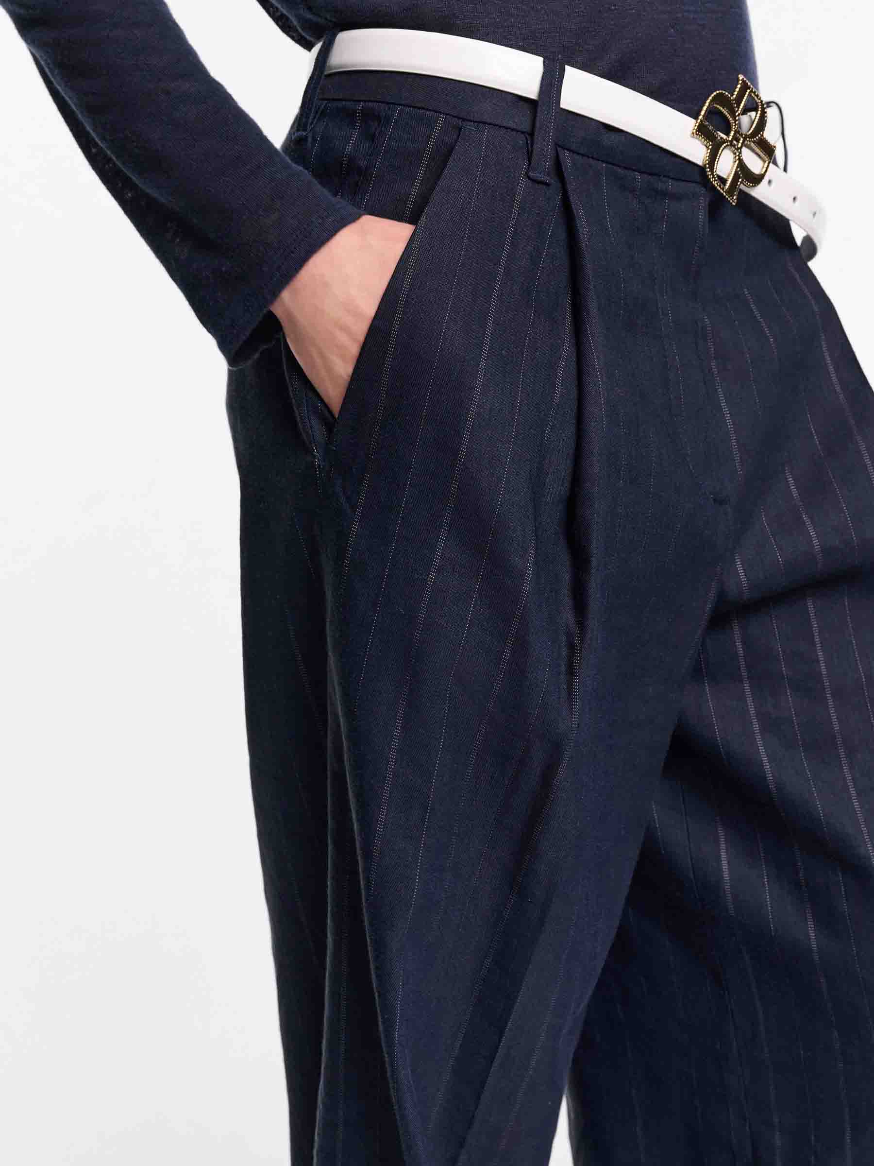 Dorothee Schumacher Mujer Barcelona Pantalones Anchos Plisados color Azul Noche sku 761-003864 01 - Foto 5