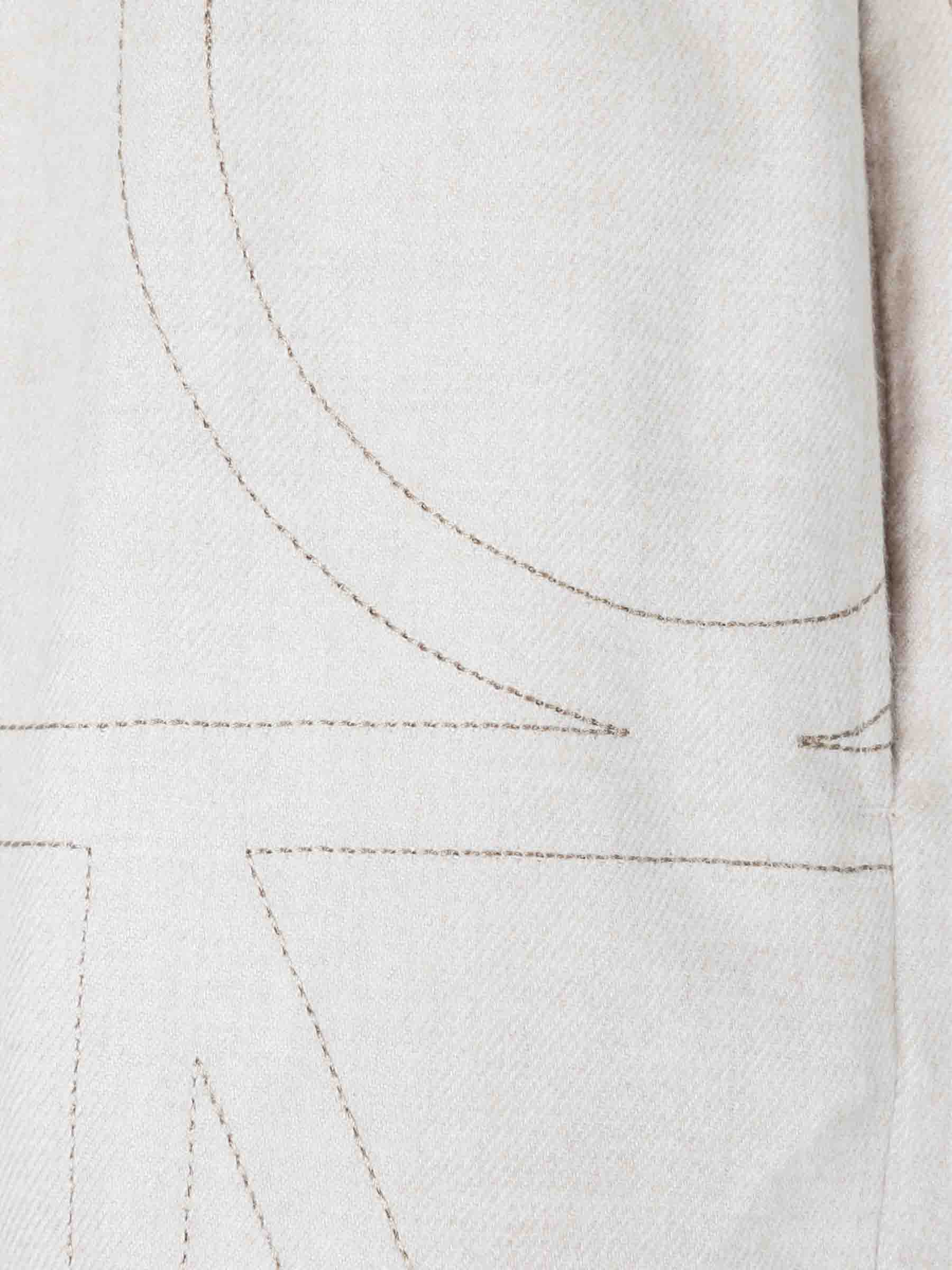 TOTEME Mujer Barcelona Joggers Pespuntes Monograma color Crema sku 761-004014 01 - Foto 3