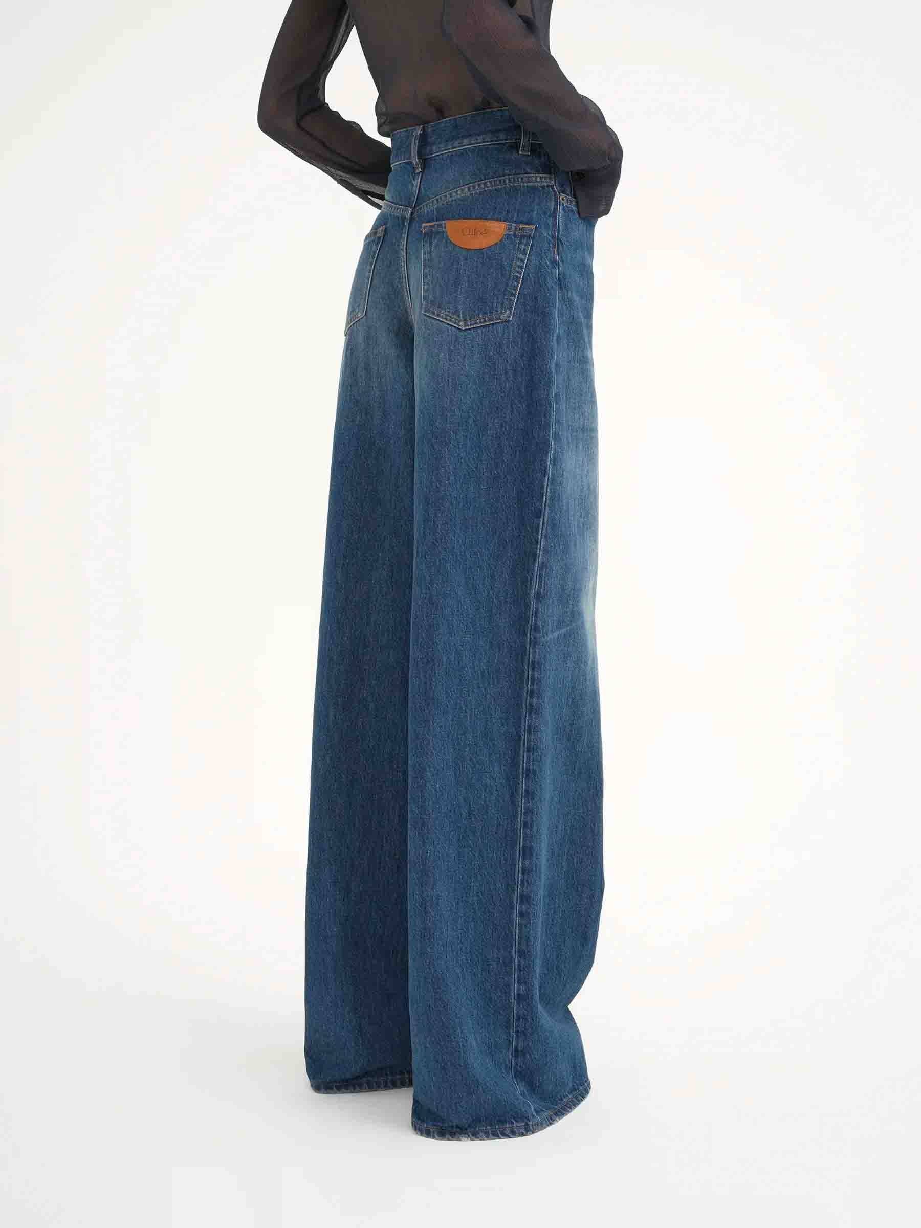 Chloé Mujer Barcelona Jeans Wide Leg color Azul Denim Oscuro sku 763-001672 01 - Foto 3