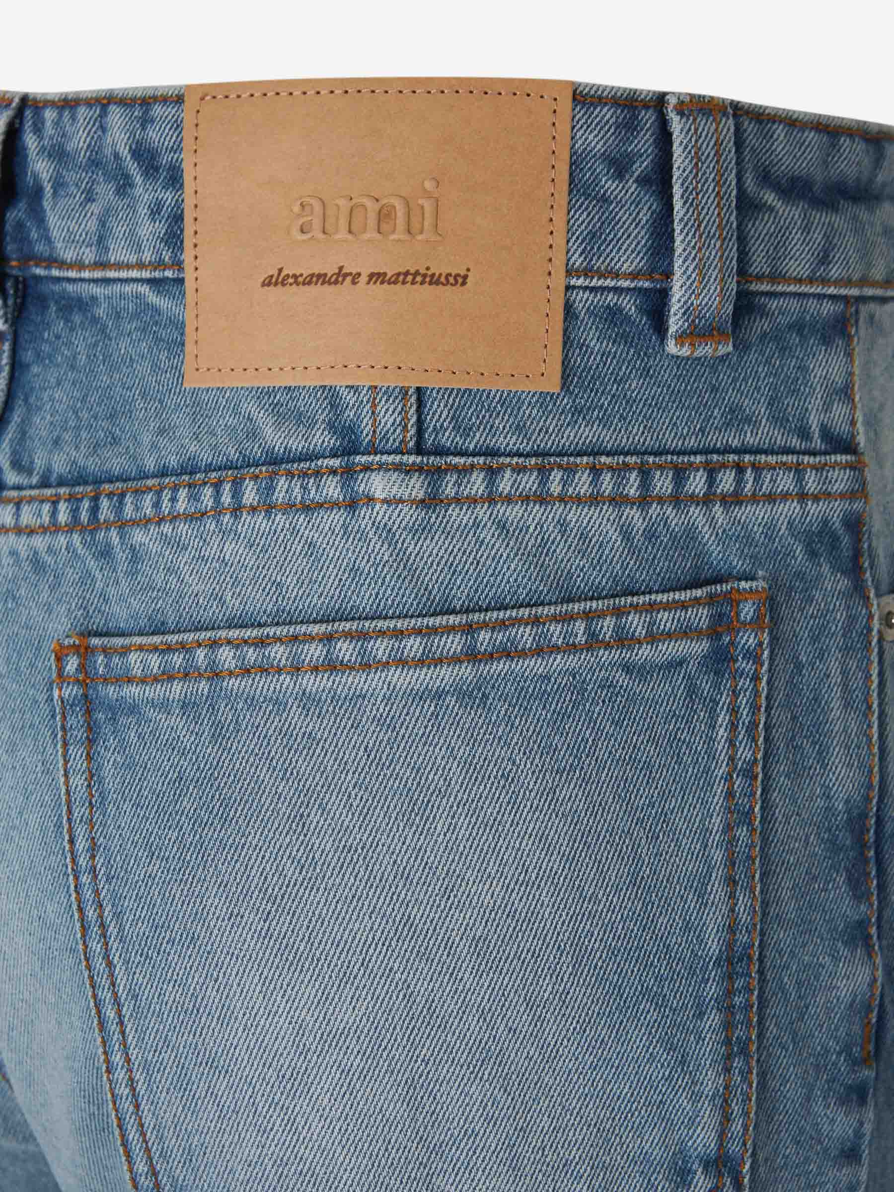 Ami Paris Mujer Barcelona Jeans Straight Denim color Azul Denim Oscuro sku 763-001713 01 - Foto 5