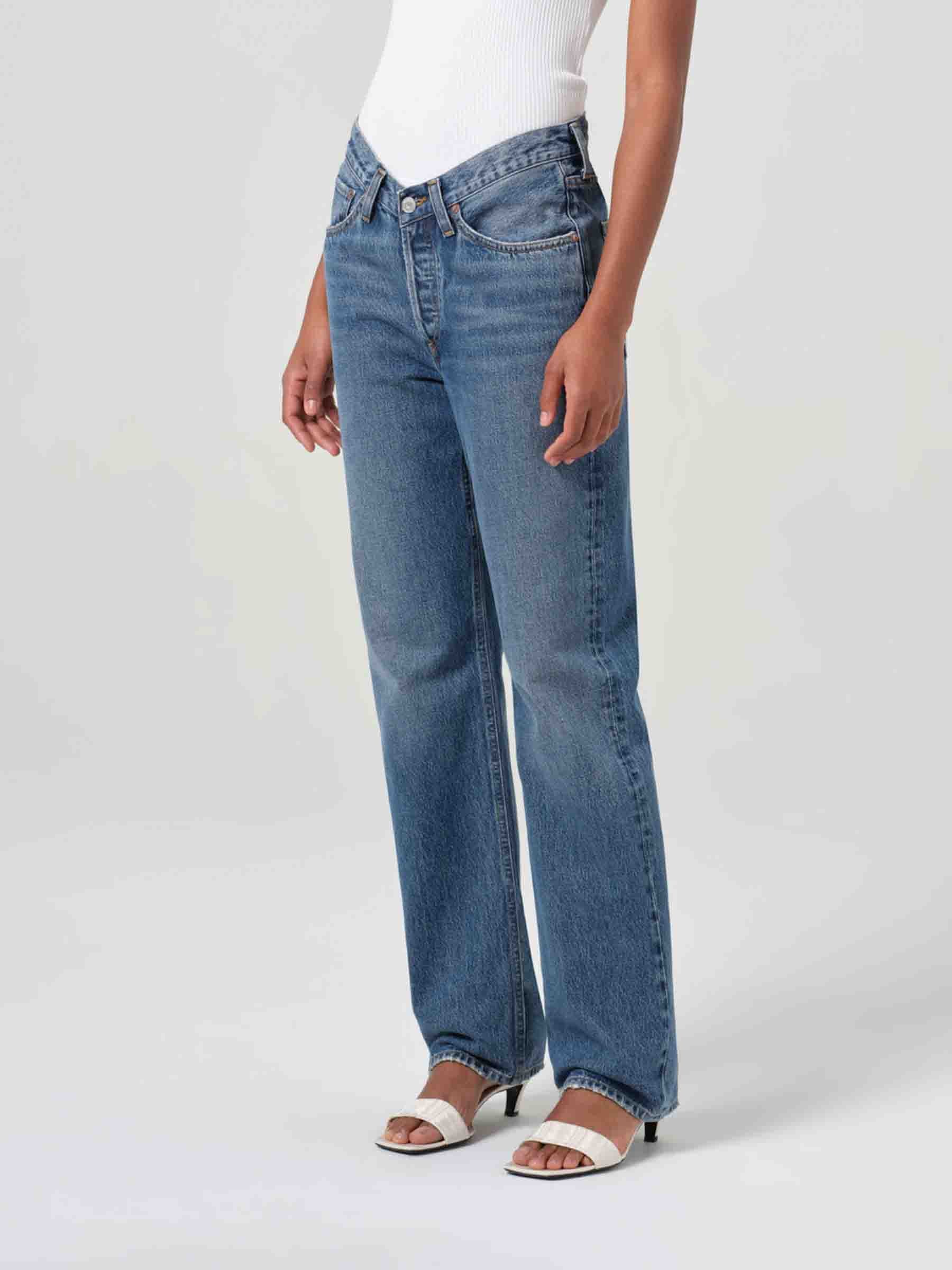 Agolde Mujer Barcelona Jeans V-Waist Kelly color Azul sku 763-001730 01 - Foto 3
