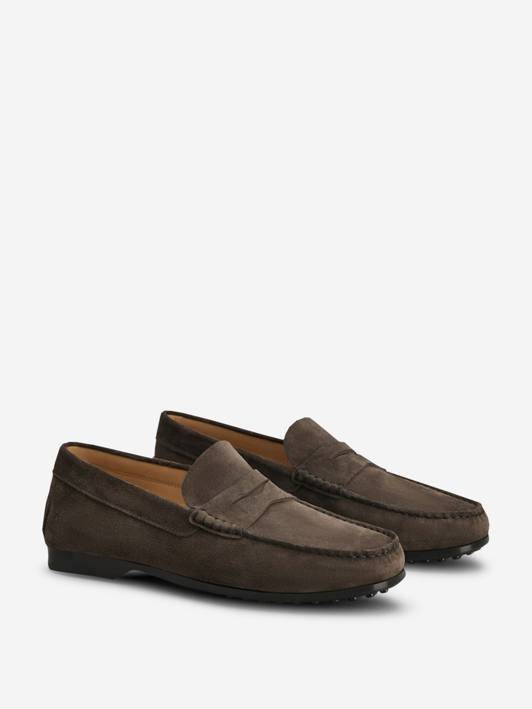 Tod's Hombre Barcelona Mocasines Piel Ante color Marrón Oscuro sku 611-004453 01 - Foto 2