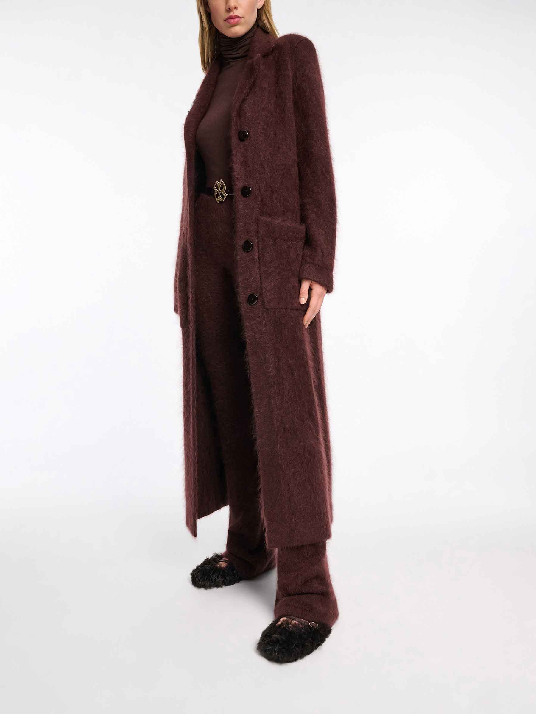 Dorothee Schumacher Mujer Barcelona Abrigo Largo Fluffy color Burdeos sku 771-001607 01 - Foto 2