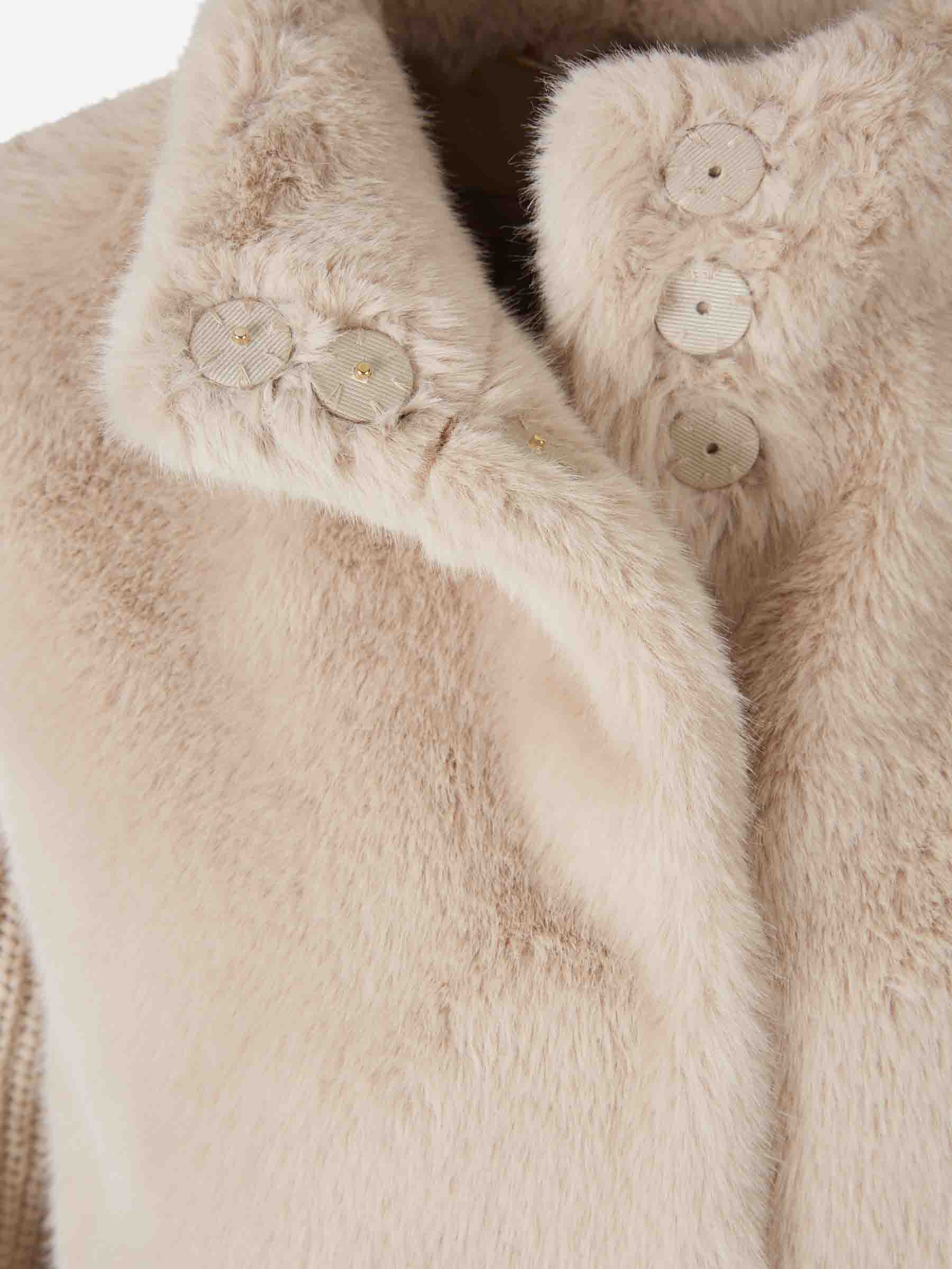 Herno Mujer Barcelona Chaqueta Faux Fur Tricot color Beige sku 772-001471 02 - Foto 3