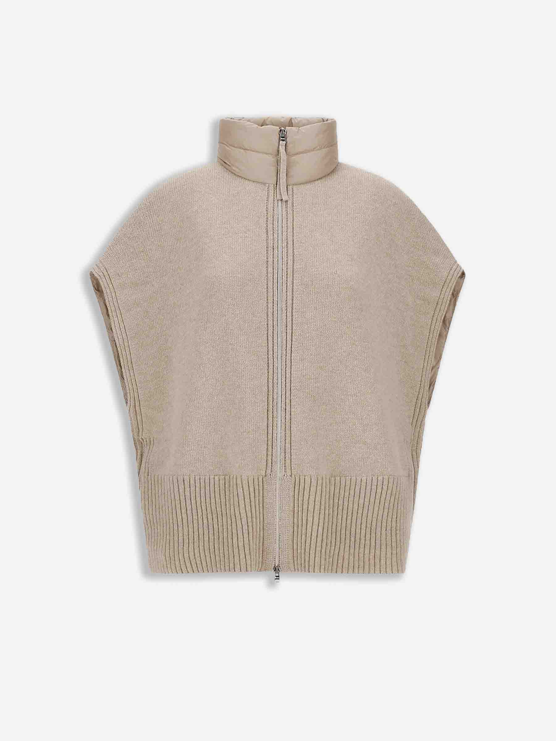 Herno Mujer Barcelona Poncho Resort Punto color Beige sku 775-000214 01 - Foto 1