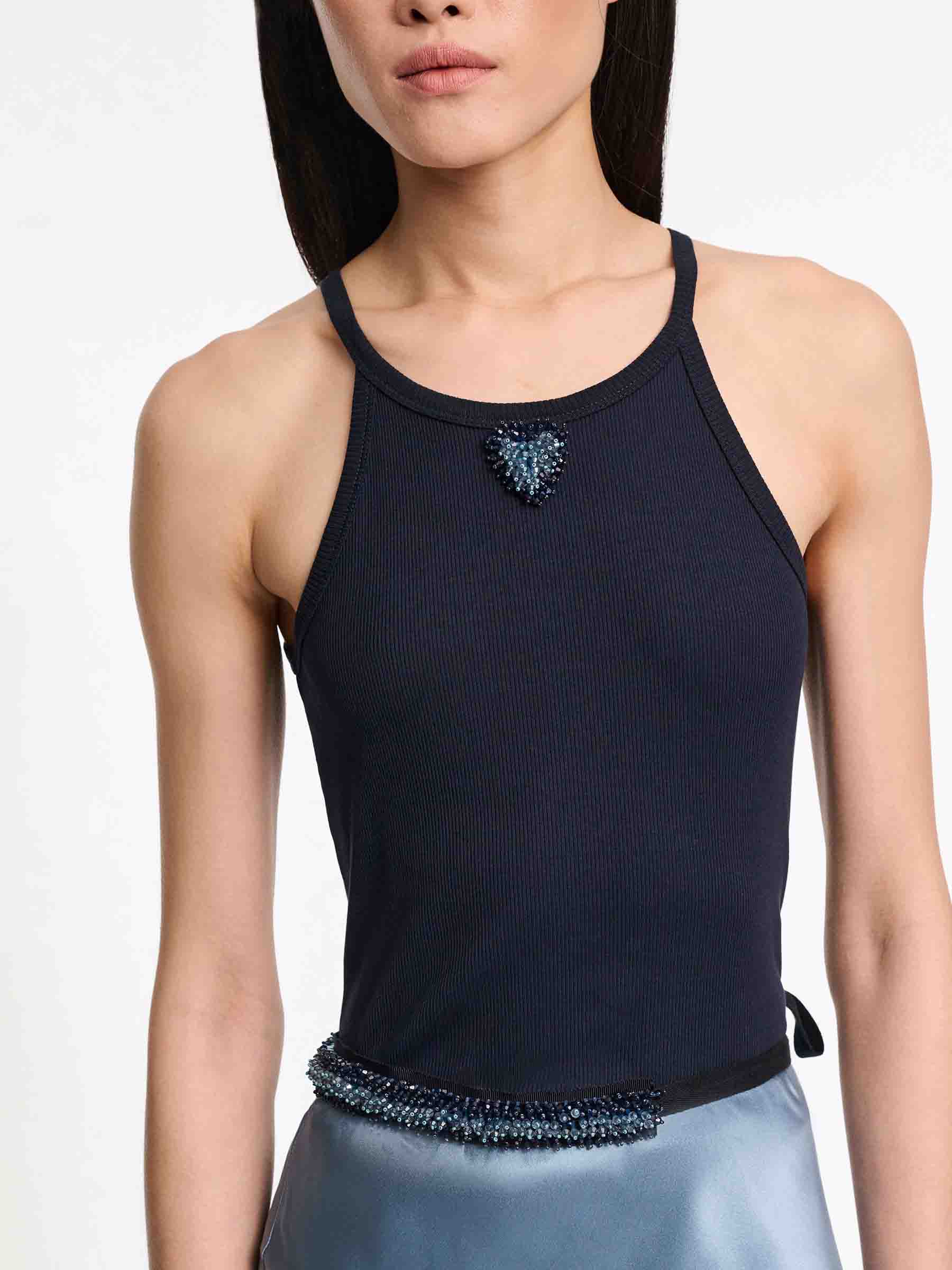 Dorothee Schumacher Mujer Barcelona Top Rib Romance color Azul Noche sku 782-001778 01 - Foto 3