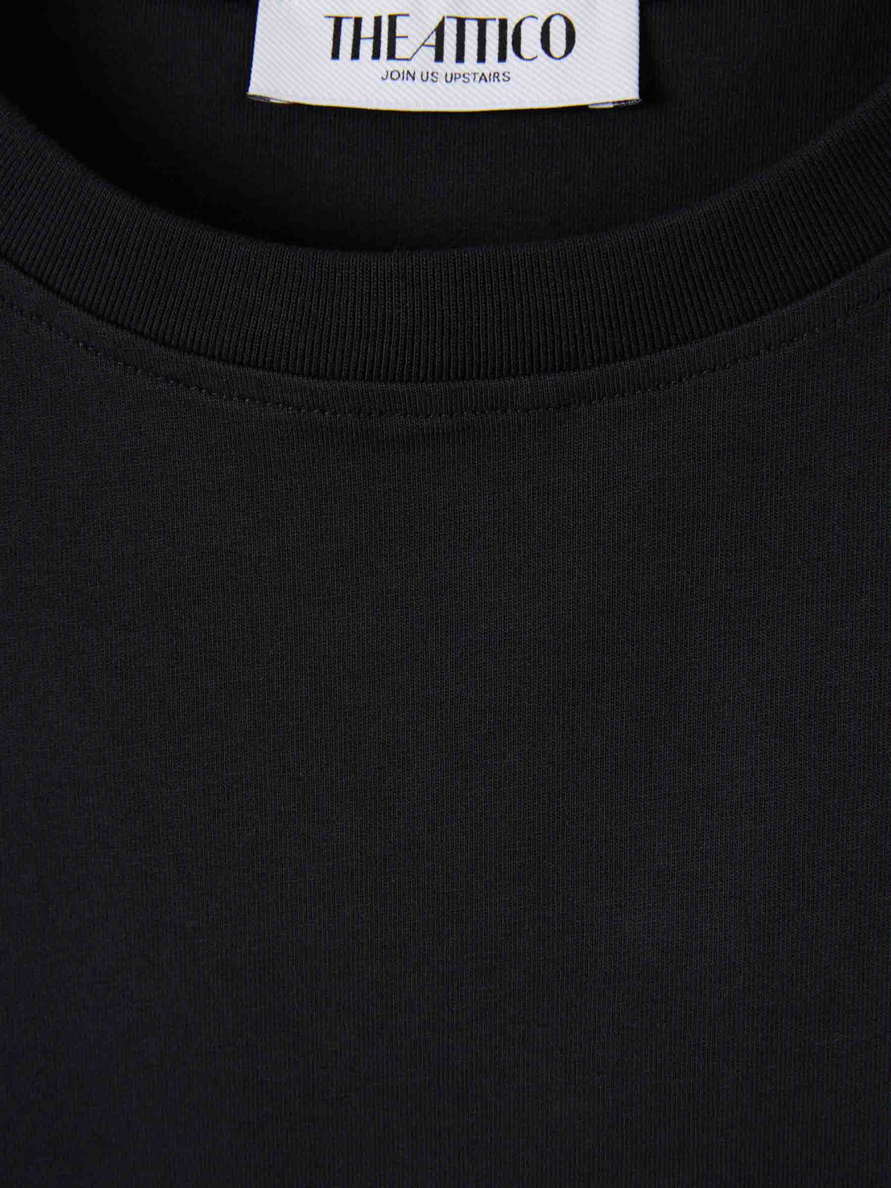 The Attico Mujer Barcelona Camiseta Lisa Logo color Negro sku 782-001798 02 - Foto 3
