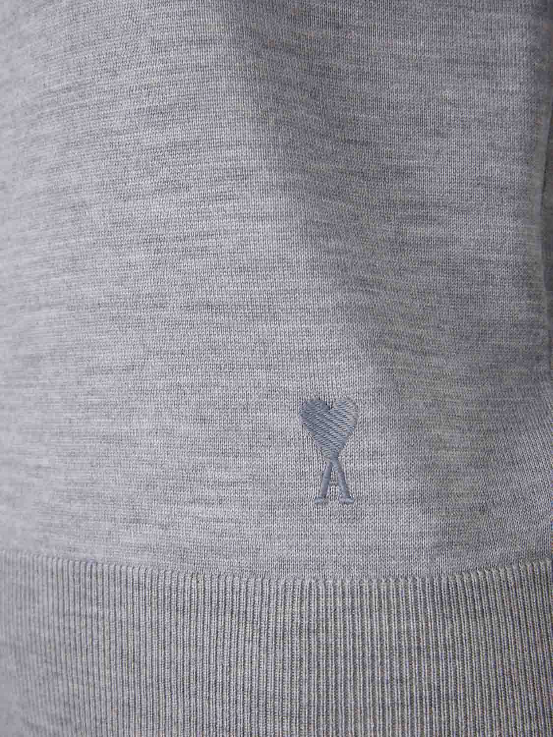 Ami Paris Mujer Barcelona Polo Punto Lana color Gris sku 783-000074 02 - Foto 4