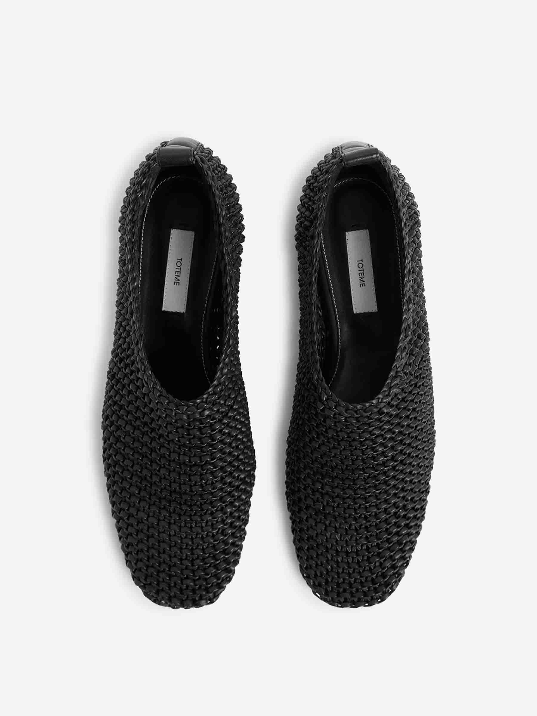 TOTEME Mujer Barcelona Bailarinas Piel Tejida color Negro sku 800-005503 01 - Foto 4