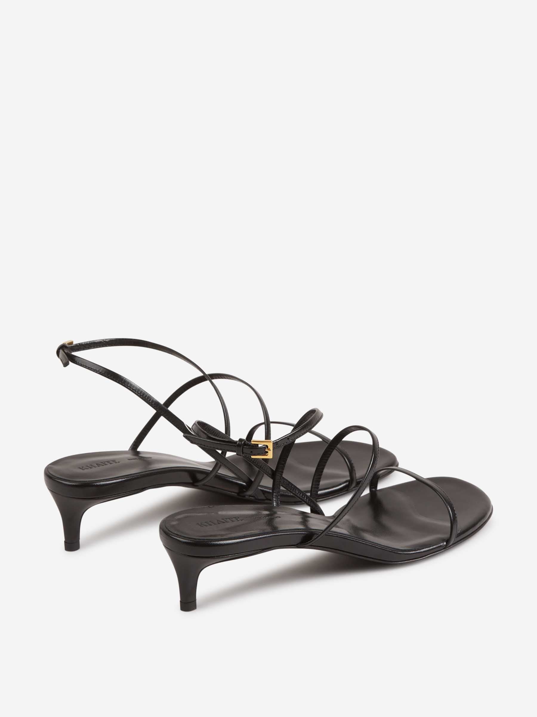 Khaite Mujer Barcelona Sandalias Tacón Lazo color Negro sku 801-000007 01 - Foto 3