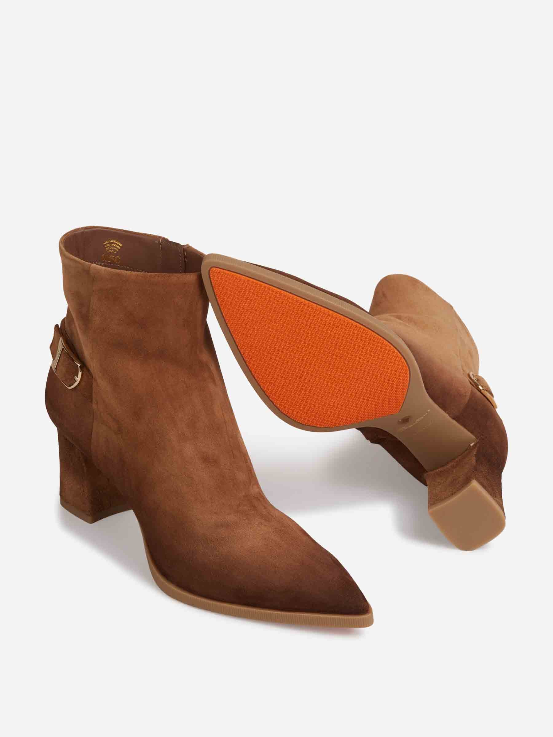 Santoni Mujer Barcelona Botines Piel Ante color Marrón sku 805-000791 01 - Foto 4