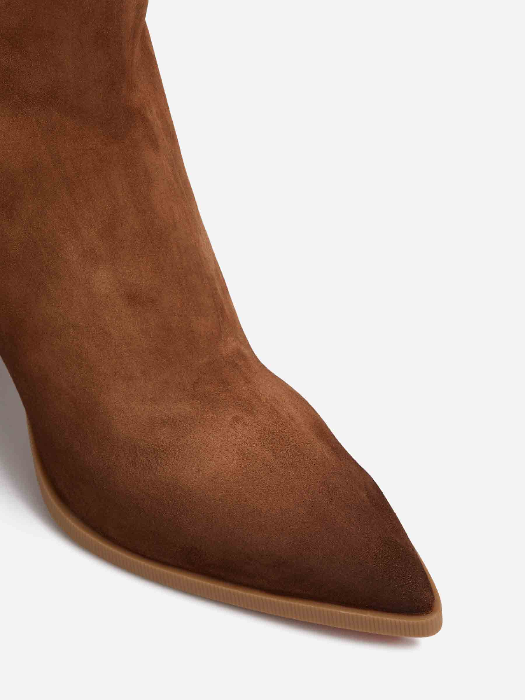 Santoni Mujer Barcelona Botines Piel Ante color Marrón sku 805-000791 01 - Foto 5