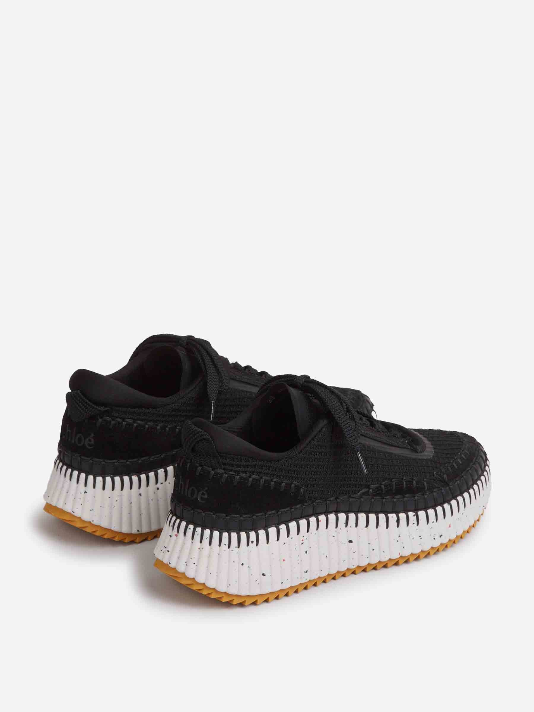 Chloé Mujer Barcelona Sneakers Nama color Blanco Y Negro sku 806-000396 02 - Foto 3