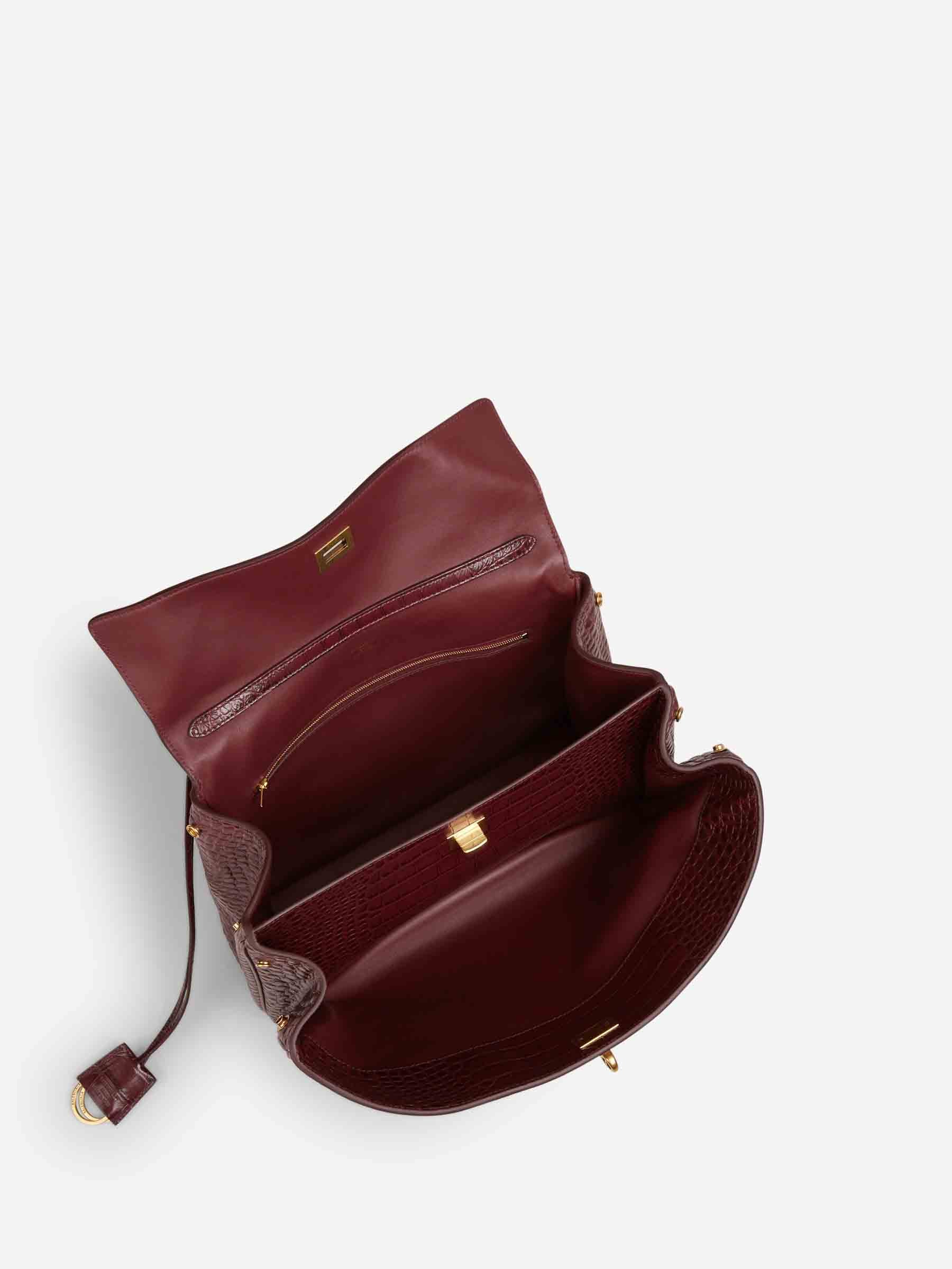 Balenciaga Mujer Barcelona Bolso Mano Rodeo color Burdeos sku 810-008287 01 - Foto 4