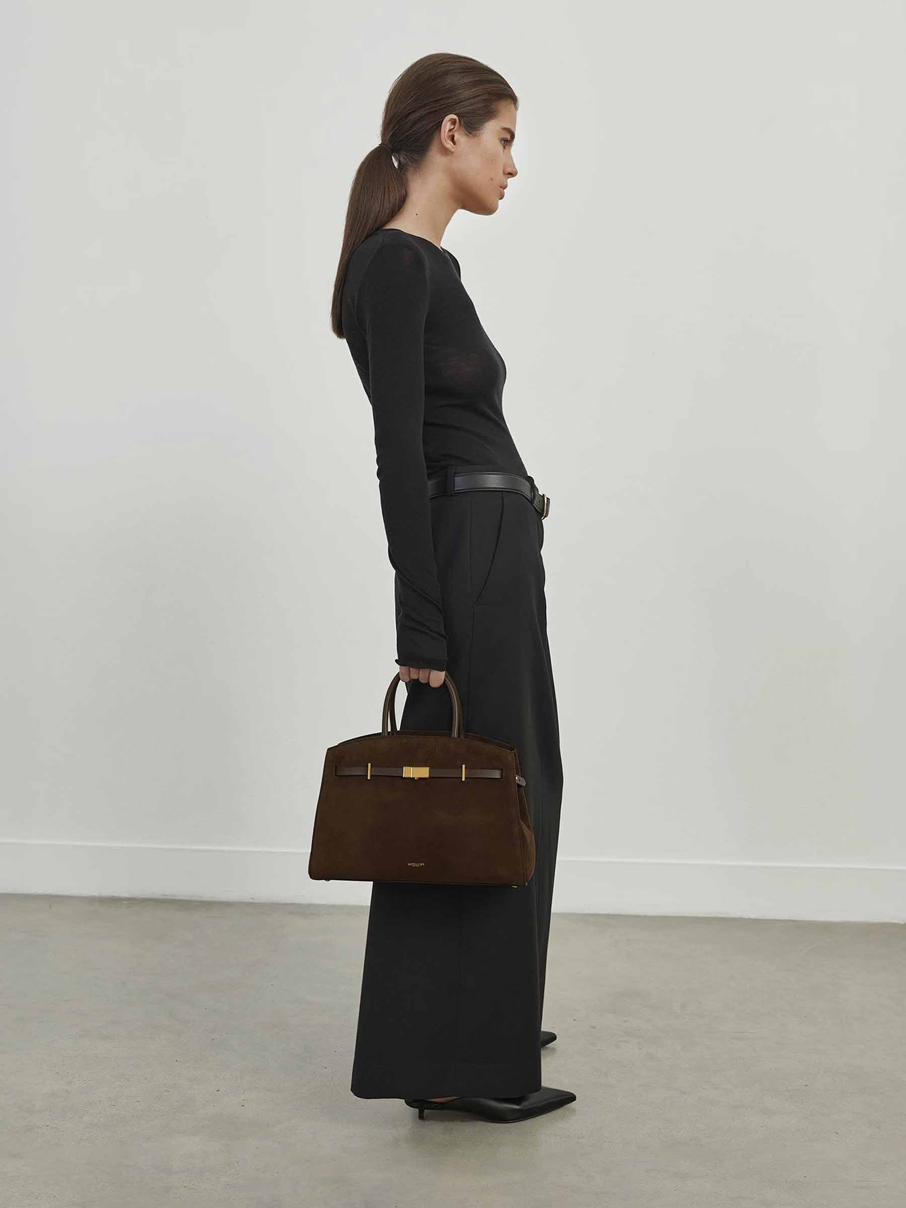 DeMellier Mujer Barcelona Bolso The Midi Hudson color Marrón Oscuro sku 810-008491 01 - Foto 3