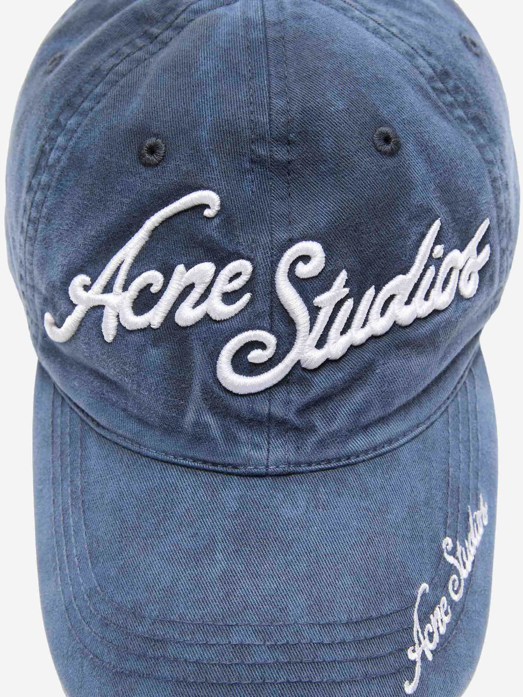 Acne Studios Mujer Barcelona Gorra Logo color Azul Denim Oscuro sku 845-000008 02 - Foto 2