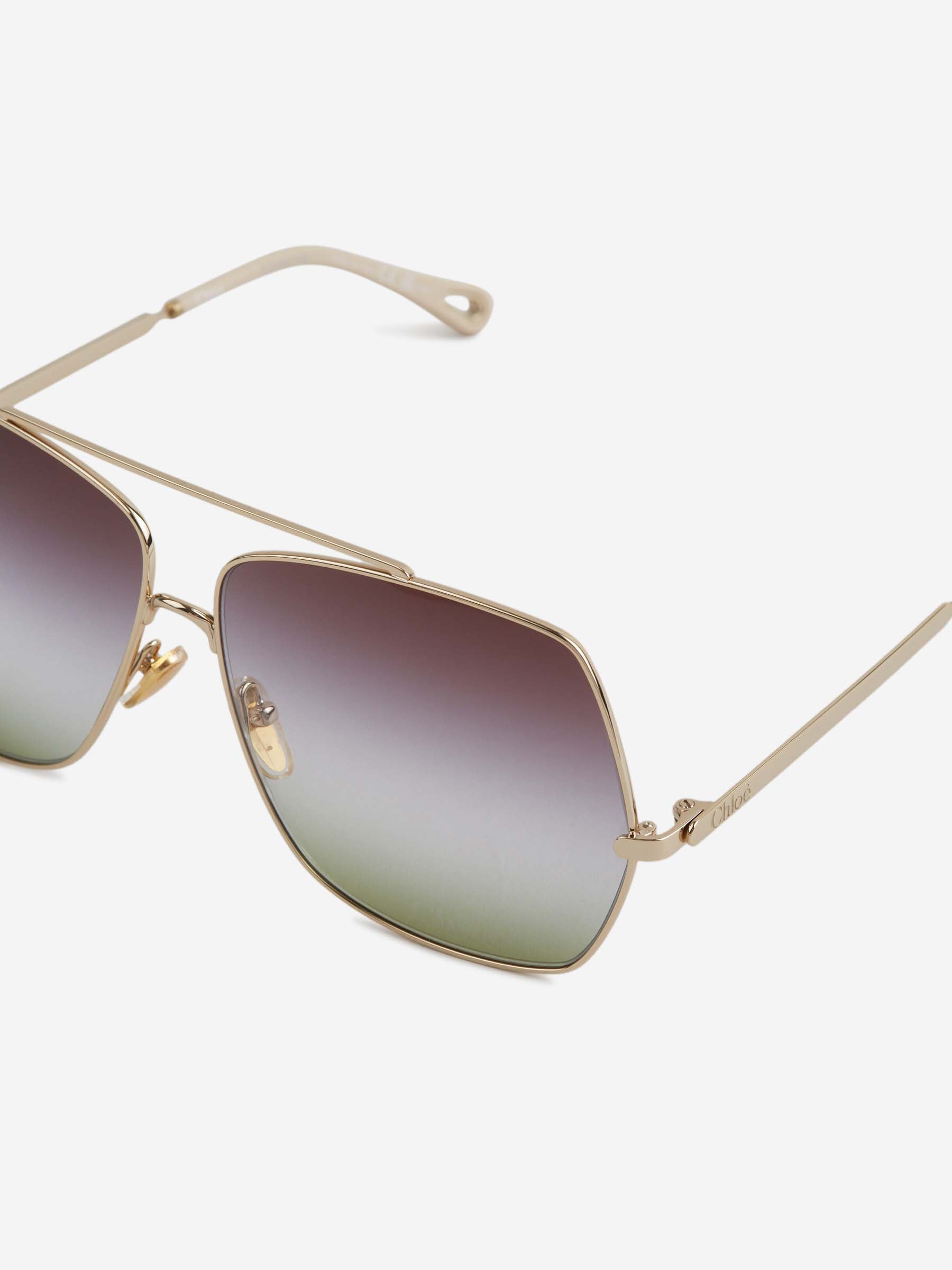 Chloé Mujer Barcelona Gafas de Sol Aviador color Dorado sku 860-001256 01 - Foto 3