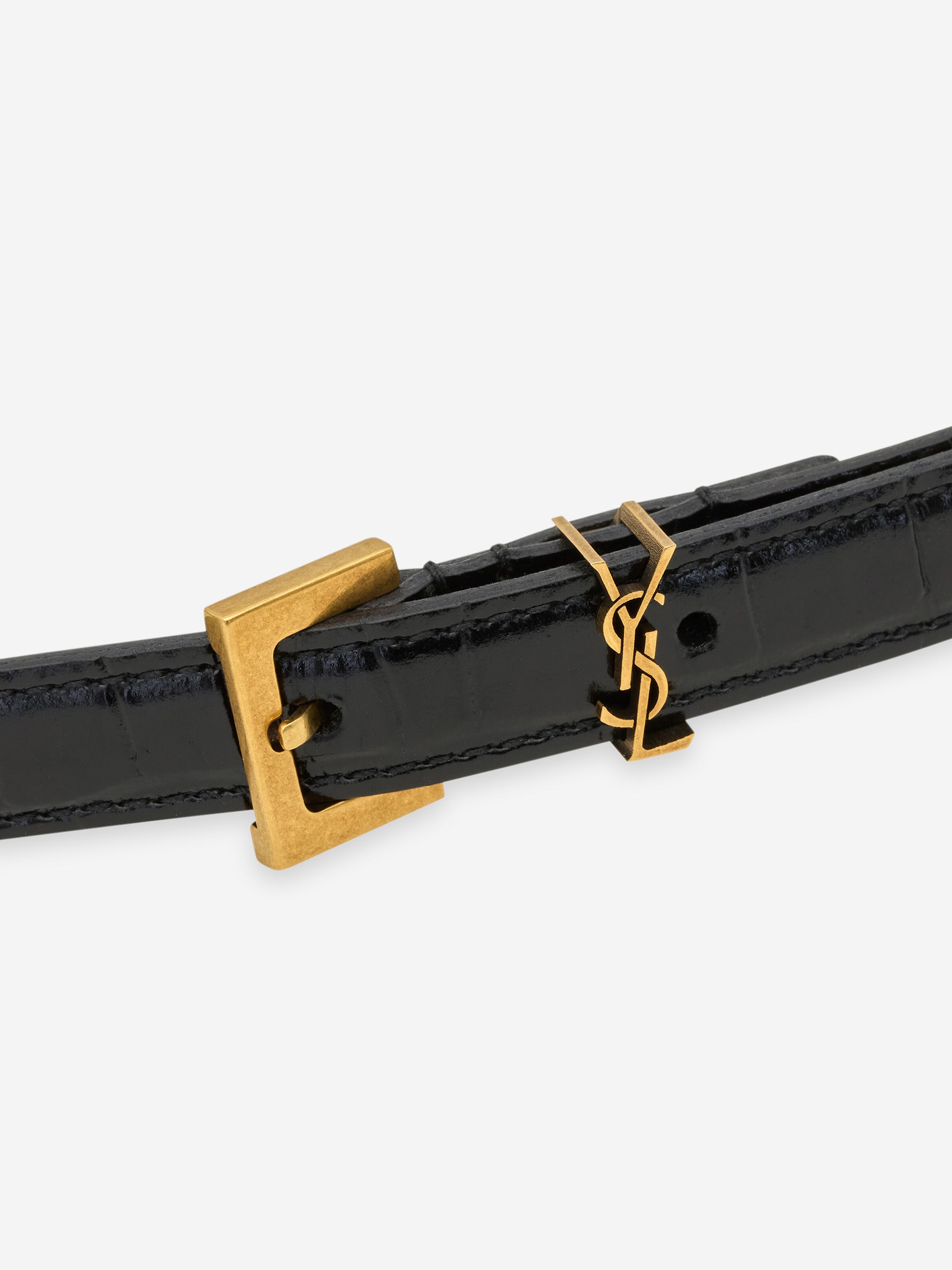 Saint Laurent Mujer Barcelona Cinturón Piel Fino color Negro sku 830-000367 01 - Foto 3