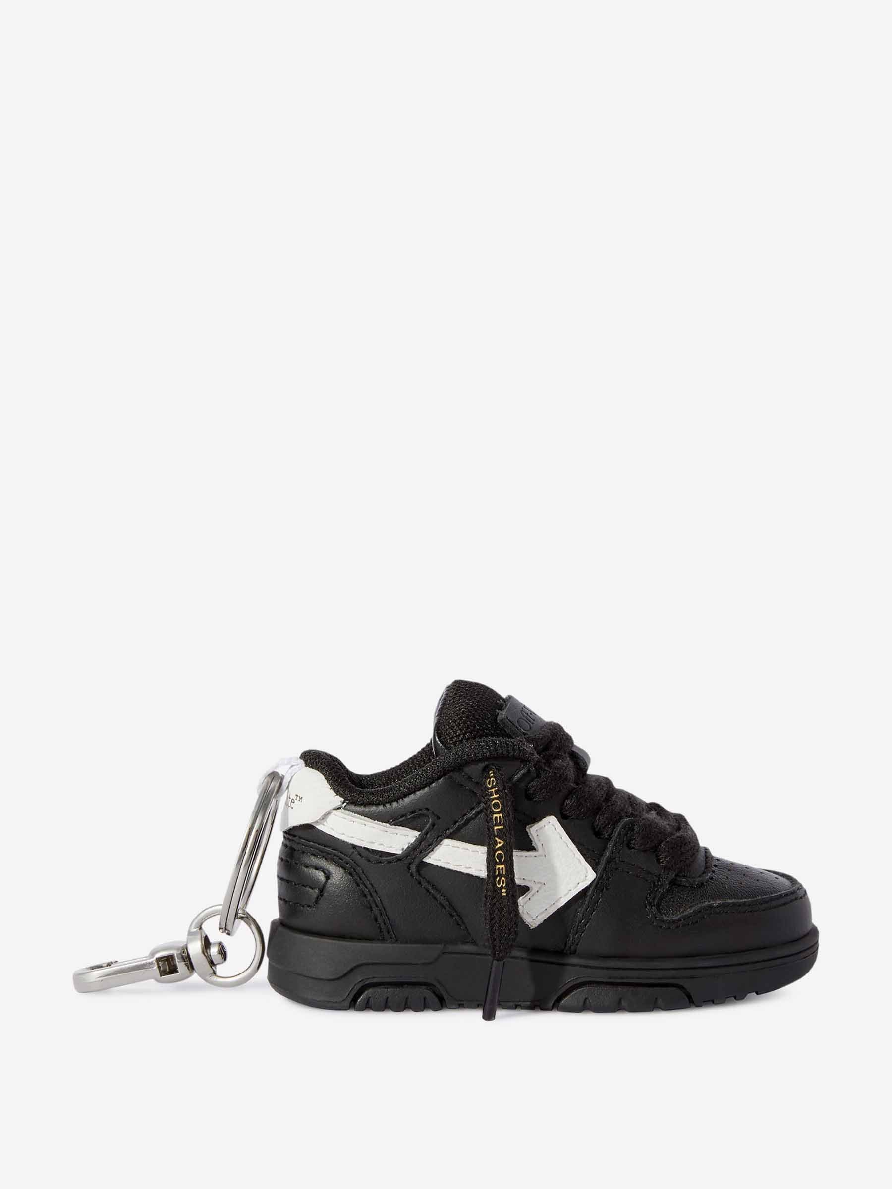 Off white leather keychain deals