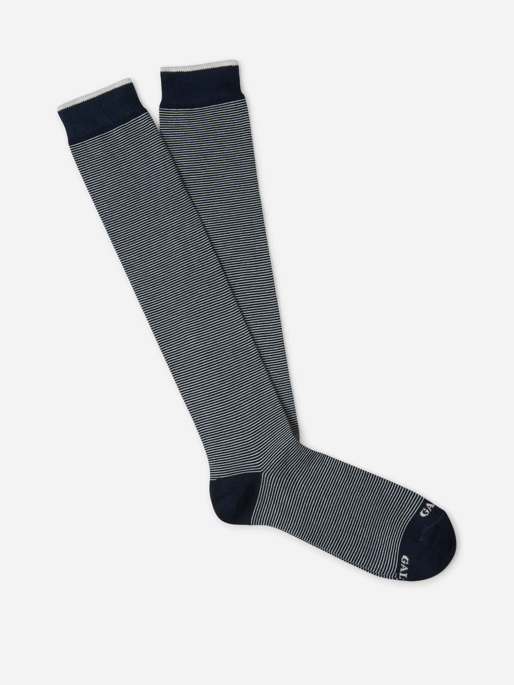 Gallo Hombre Barcelona Calcetines Motivo Rayas color Blanco y Negro sku 641-000208 01 - Foto 1