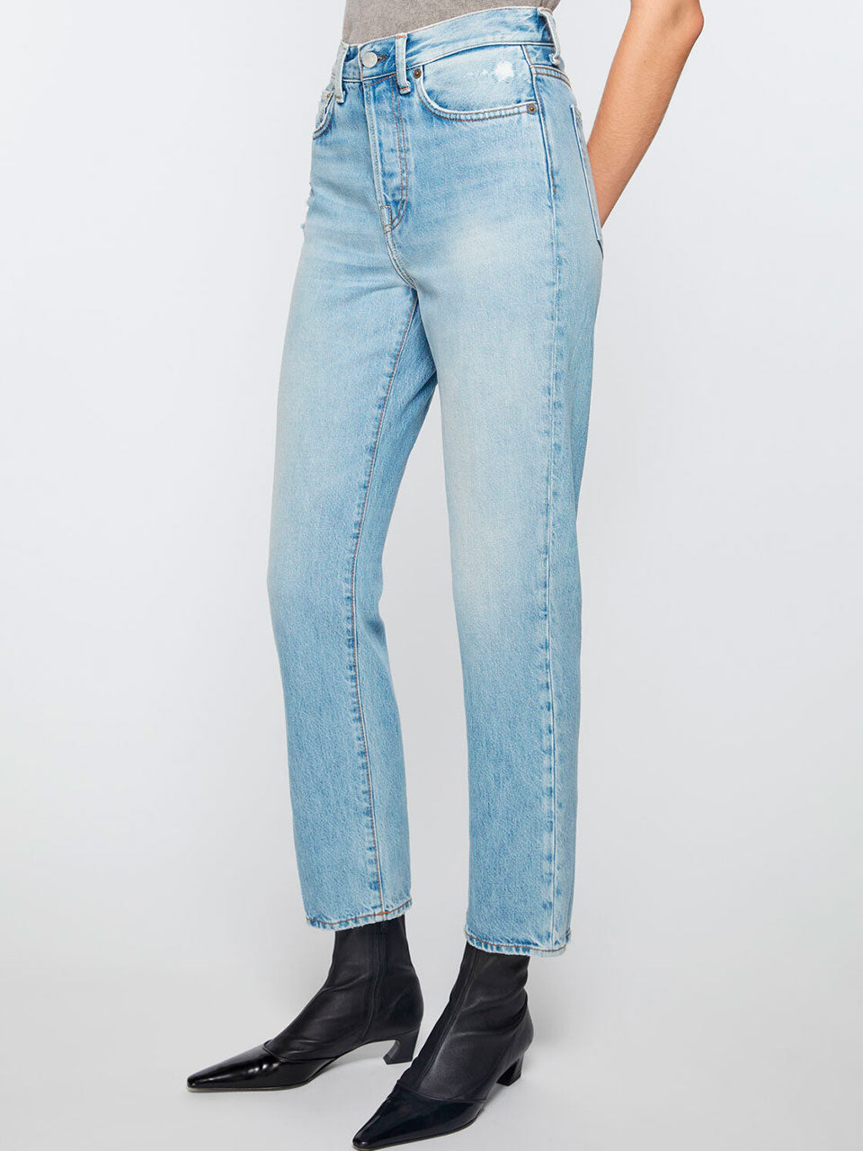 Acne Studios Straight Cotton Jeans Mujer 763 001547 01