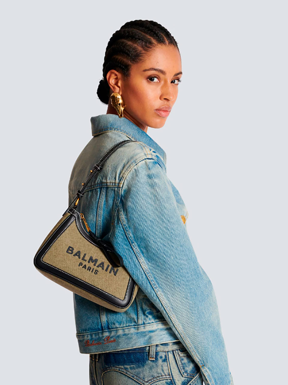 Balmain – Canvas B-Army Shoulder Bag Mujer 810-007230