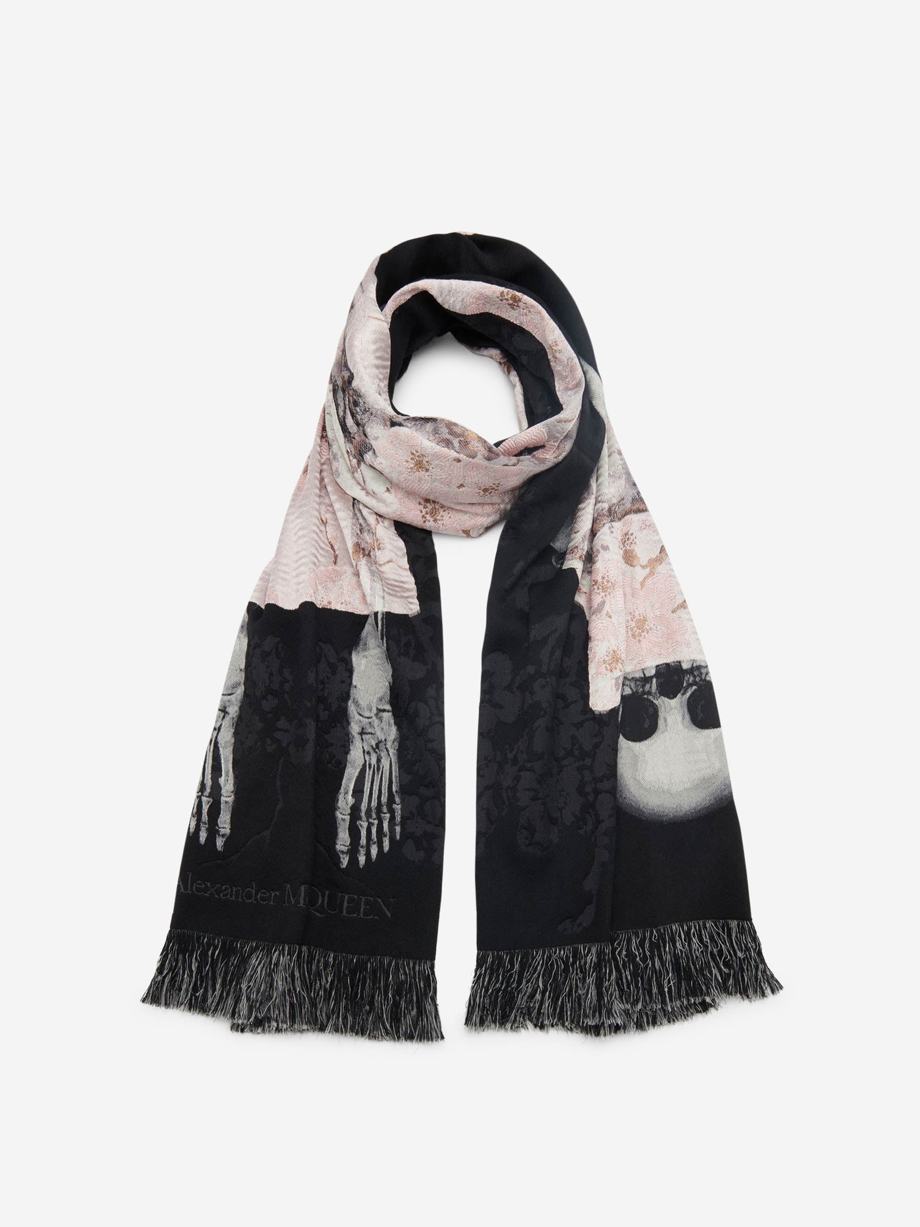 McQueen – Blossom Skeleton Scarf Mujer 840-000764 01