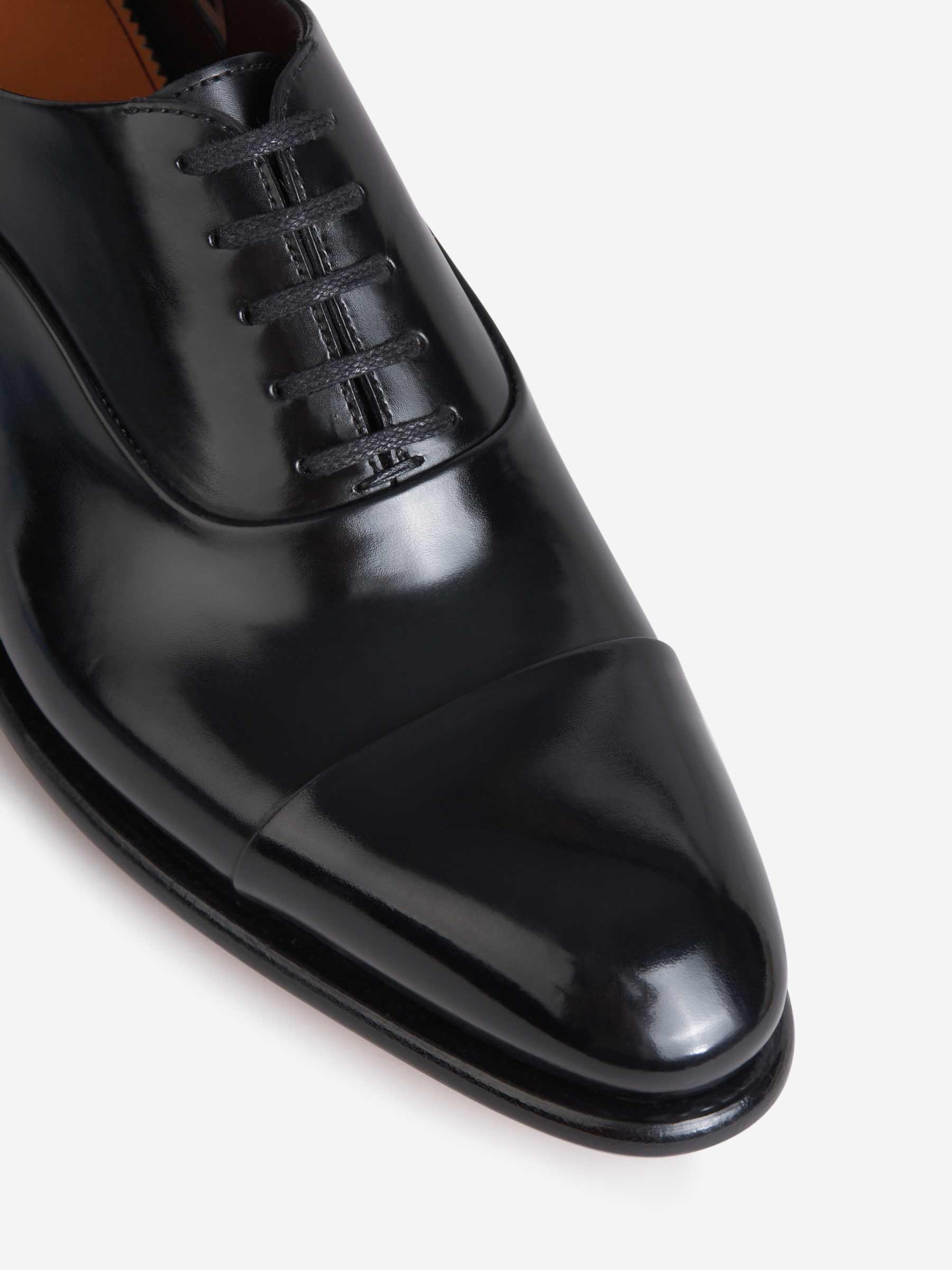 Santoni Hombre Barcelona Zapatos Distressed Piel color Negro sku 611-003824 02 - Foto 4