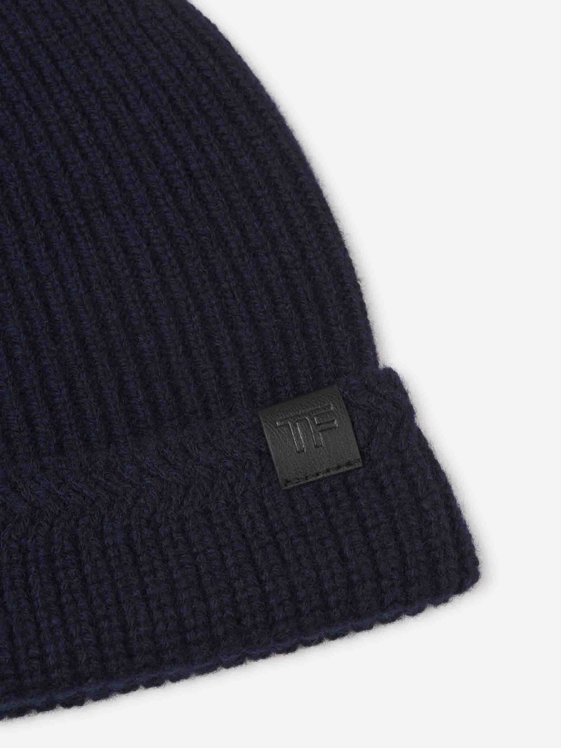 Tom Ford Hombre Barcelona Gorro Lana Logo color Azul Noche sku 695-001515 02 - Foto 3