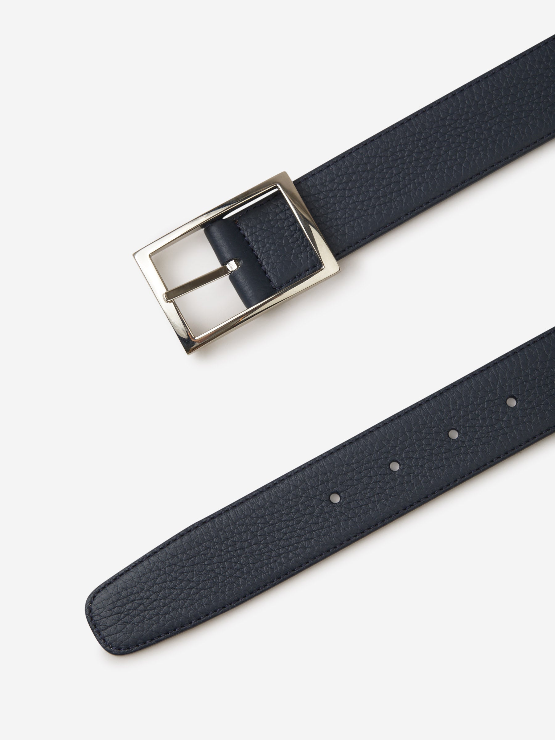 Santa Eulalia Hombre Barcelona Cinturón Piel Granulada color Azul Cobalto sku 622-000732 03 - Foto 3