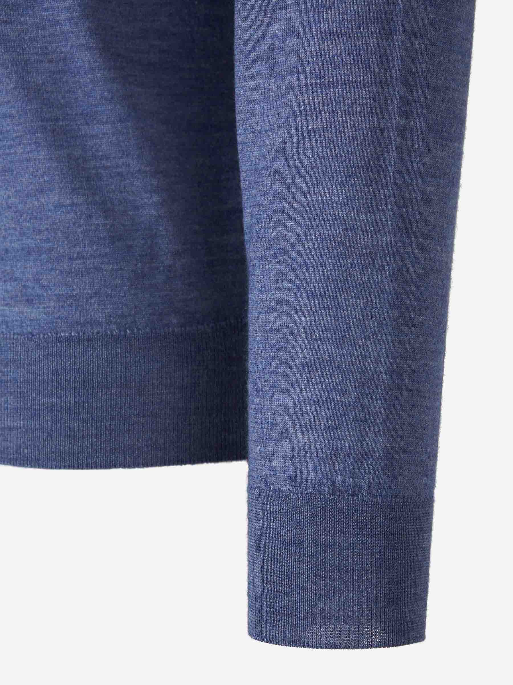 Santa Eulalia Hombre Barcelona Jersey Pico Cashmere color Azul Denim Claro sku 542-002425 02 - Foto 4