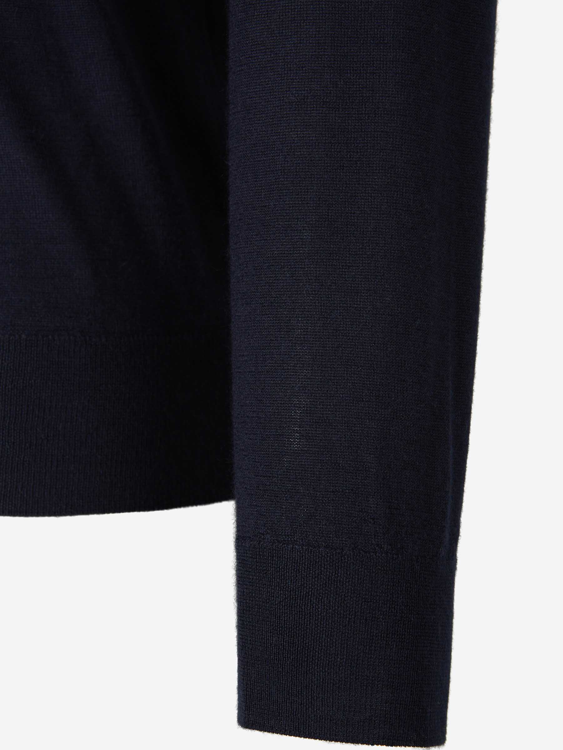 Santa Eulalia Hombre Barcelona Jersey Pico Cashmere color Azul Denim Oscuro sku 542-002425 04 - Foto 4