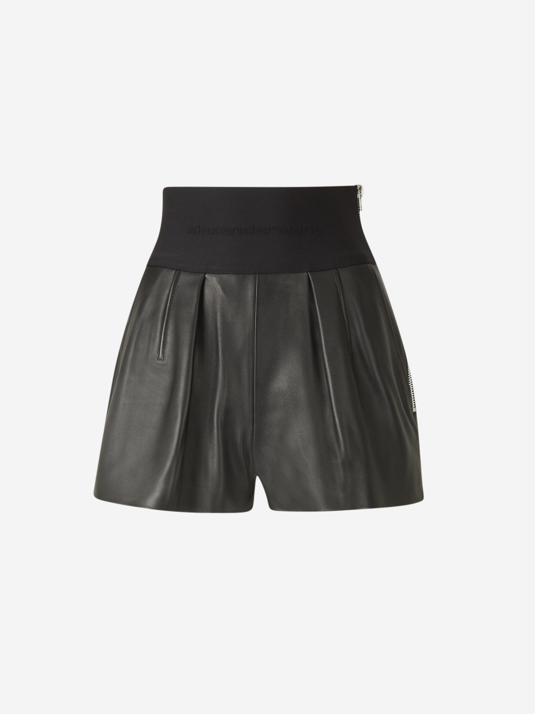 Alexander Wang Mujer Barcelona Shorts Piel Safari color Negro sku 762-000483 01 - Foto 1