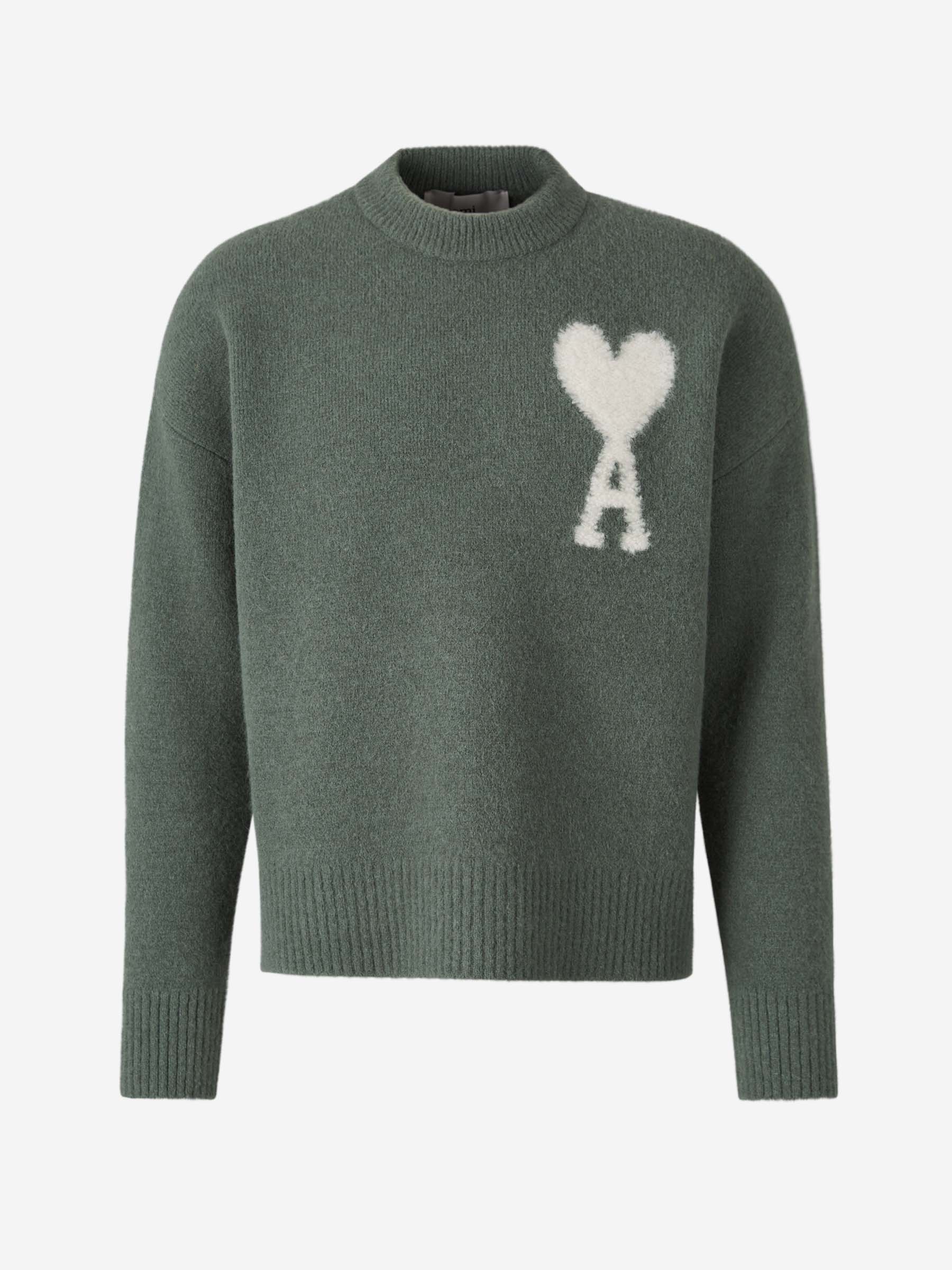 Ami Paris – Ami Paris Alpaca Logo Sweater in Barcelona or Shop