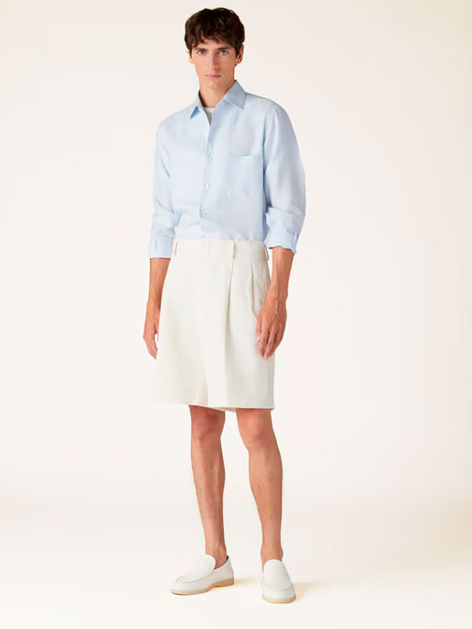Loro Piana Camicia in lino Andre Hombre 531 006139 01