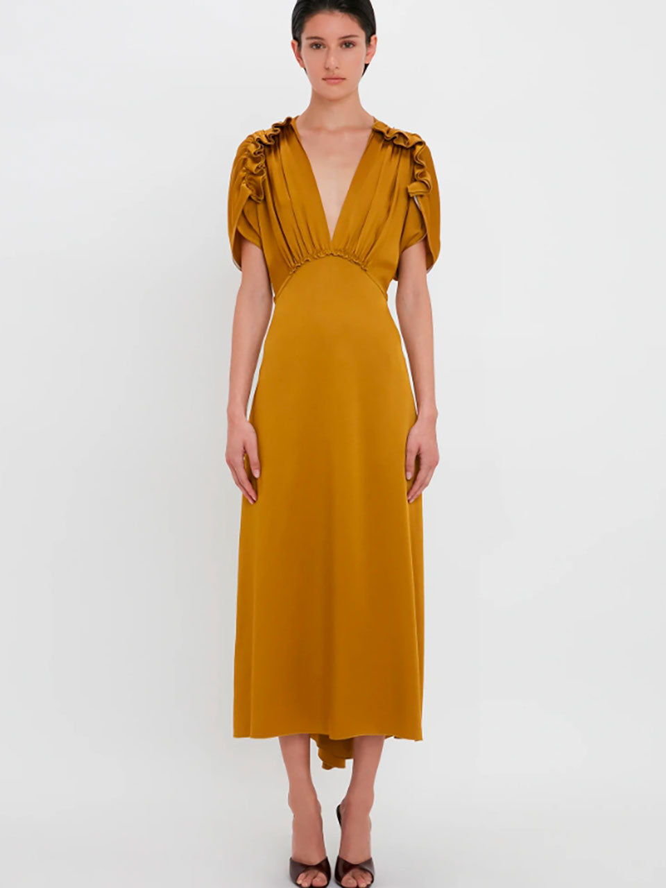 Victoria Beckham – Satin Midi Dress Mujer 721-000294 01