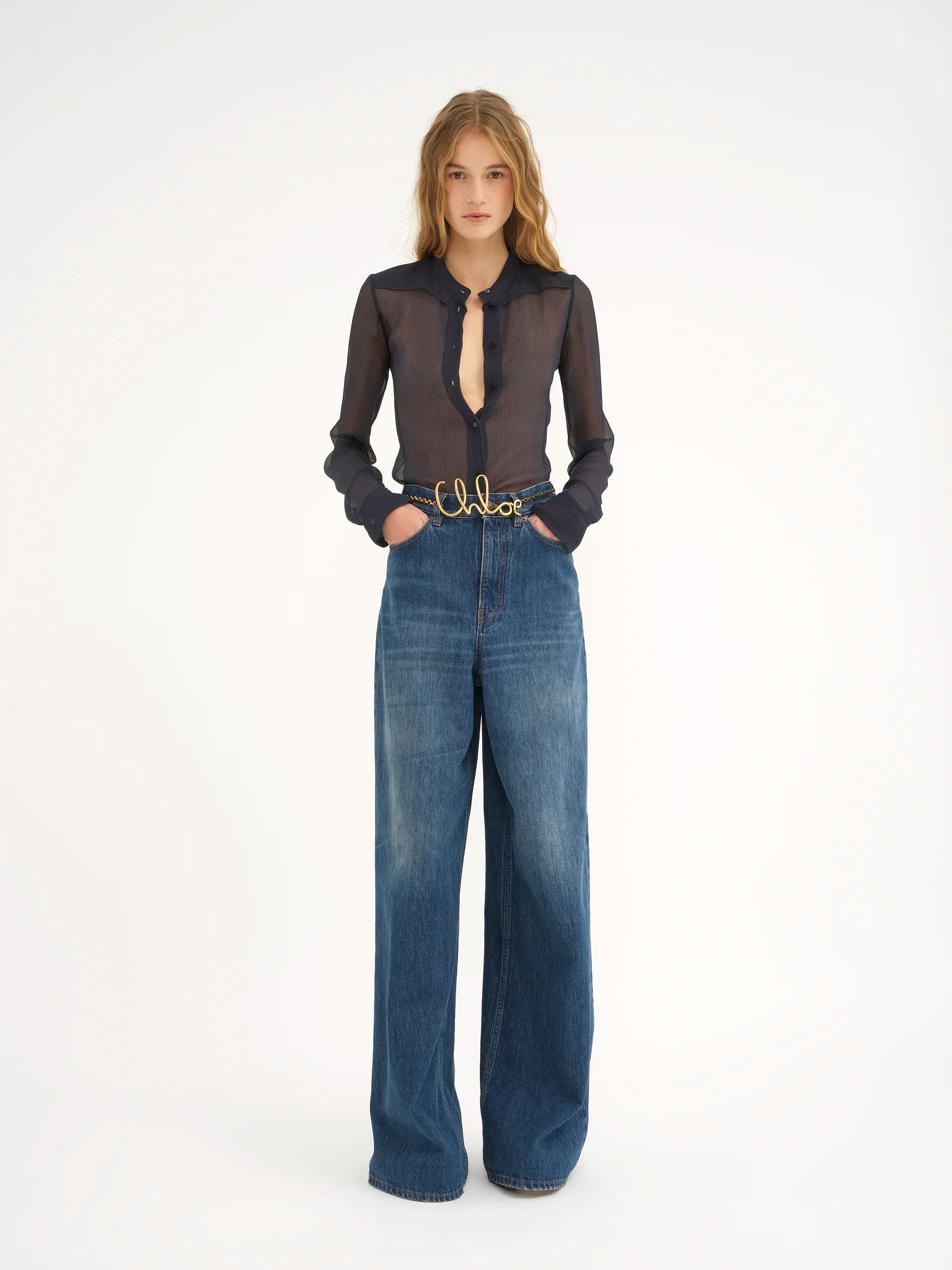 Chloe Blusa Seda Semitransparente Mujer 701 002106 01