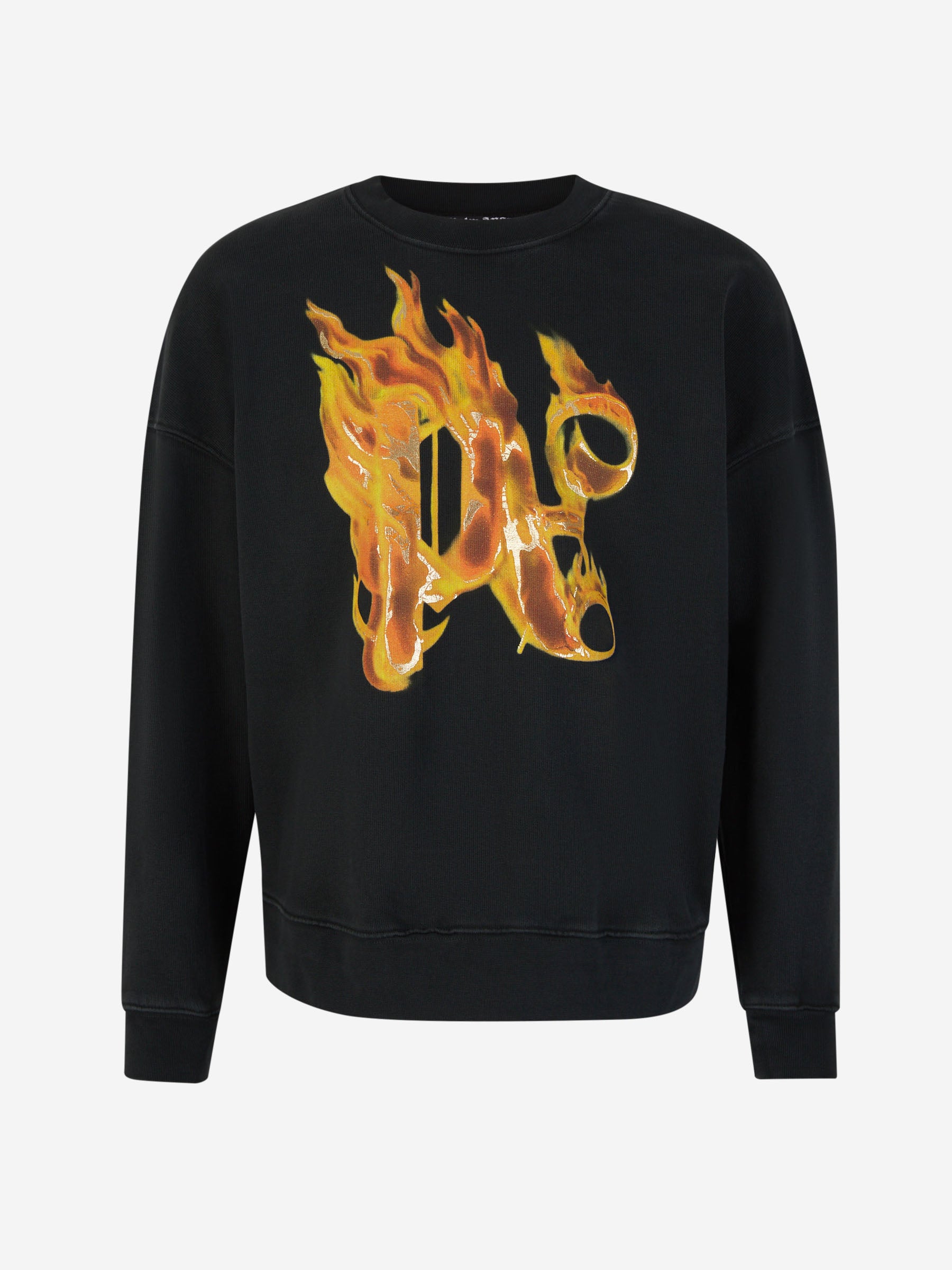 Palm Angels Burning Crewneck Sweatshirt Hombre 545 001542