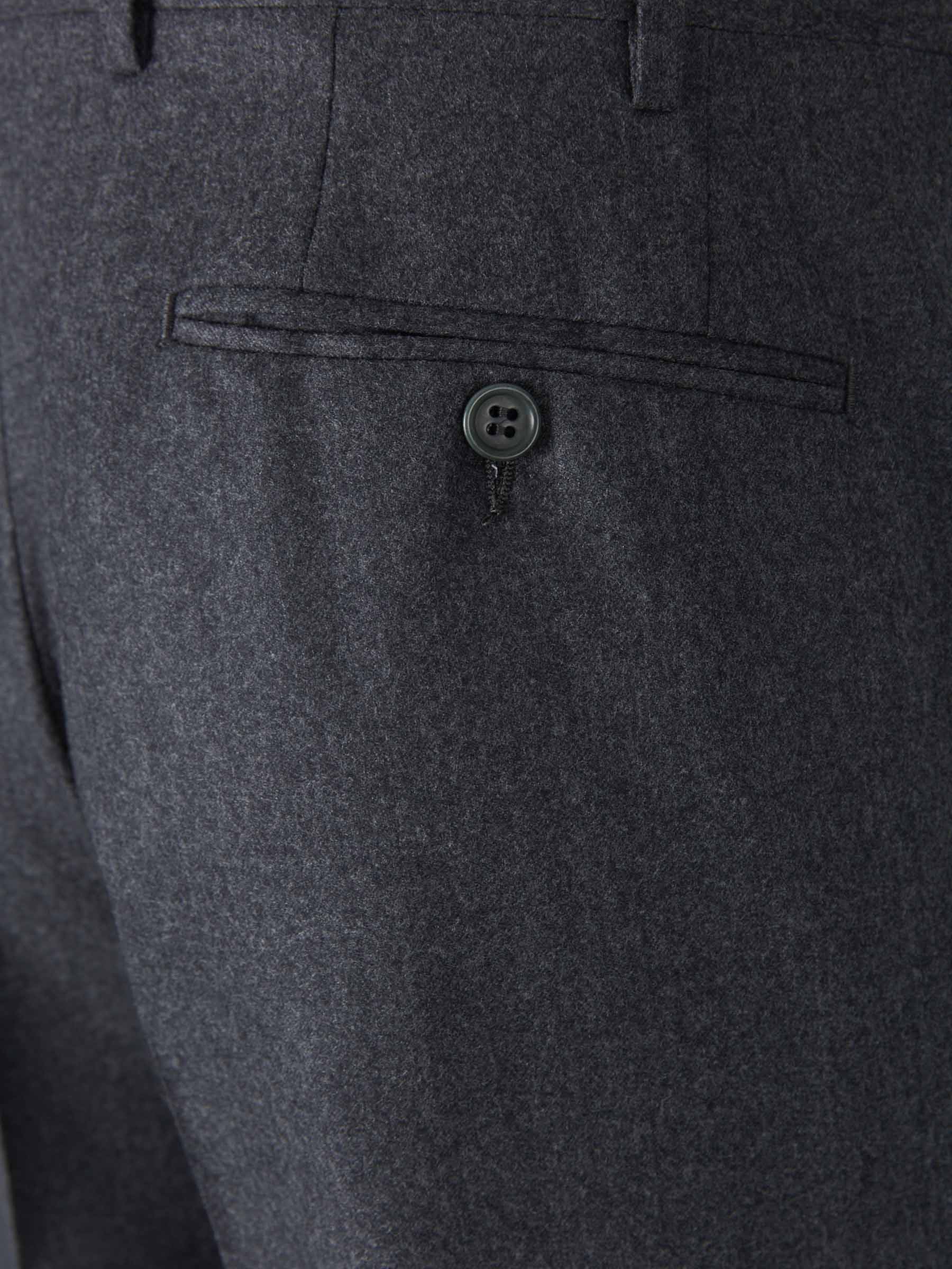 Canali Hombre Barcelona Pantalones Franela Lana color Gris Antracita sku 321-000338 01 - Foto 4