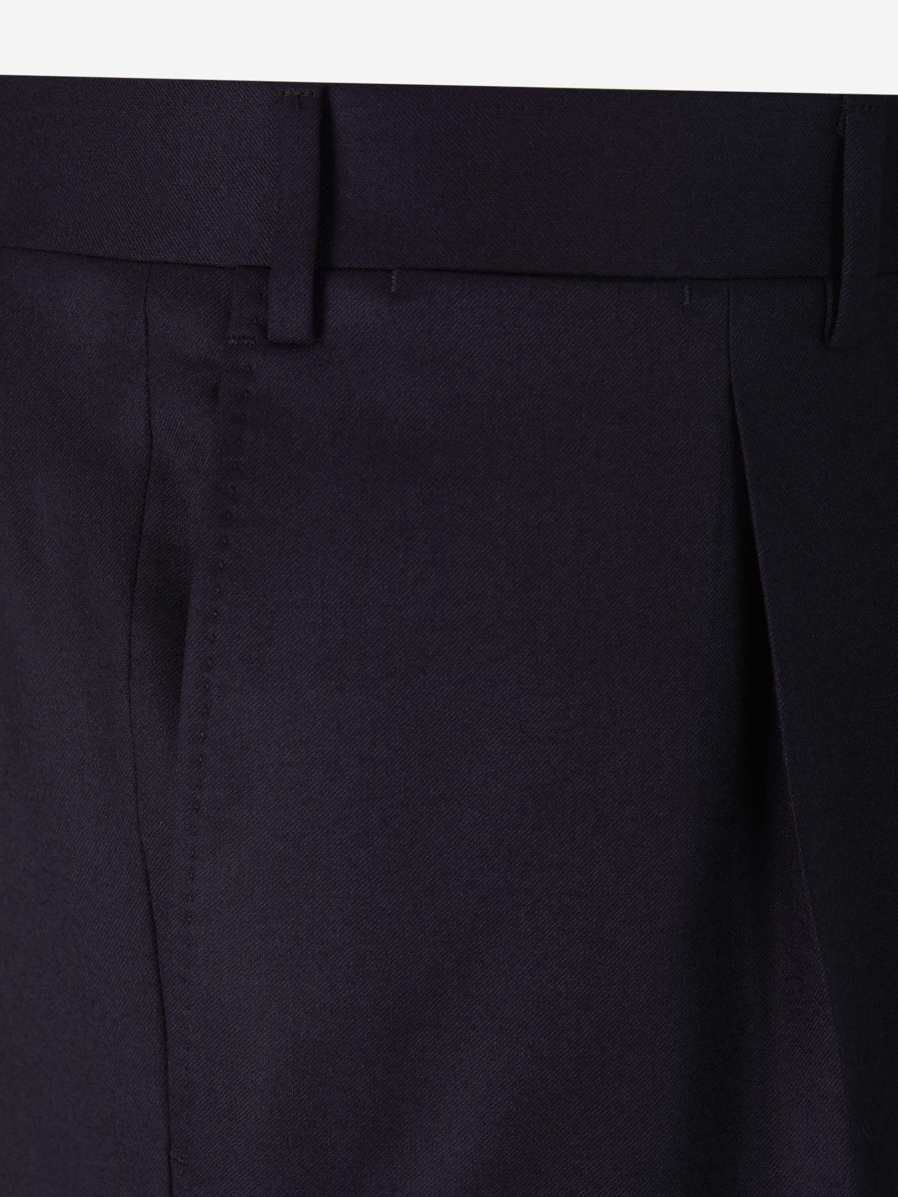 Canali Hombre Barcelona Pantalones Franela Lana color Azul Noche sku 321-000338 04 - Foto 3